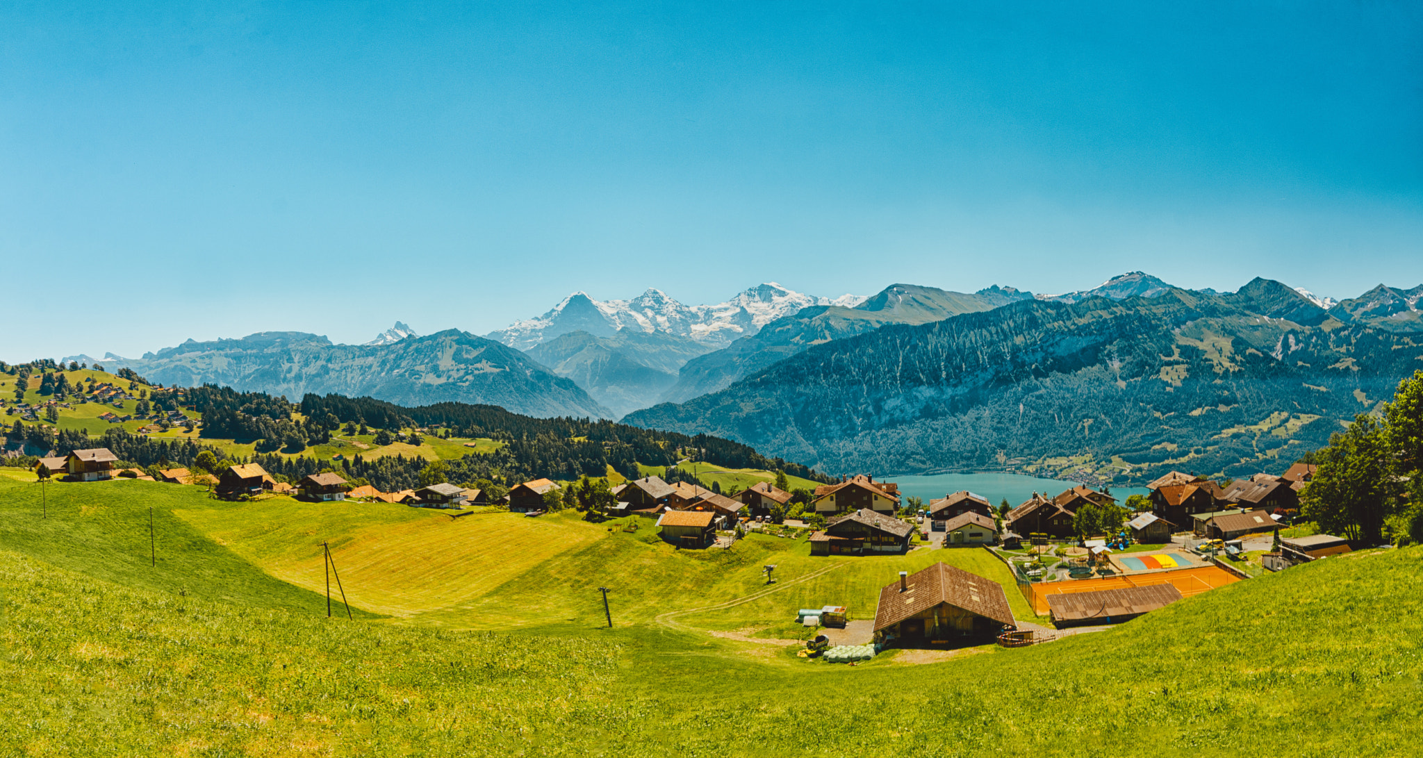 Tokina AT-X Pro 11-16mm F2.8 DX sample photo. Beatenberg switzerland in panorama photography