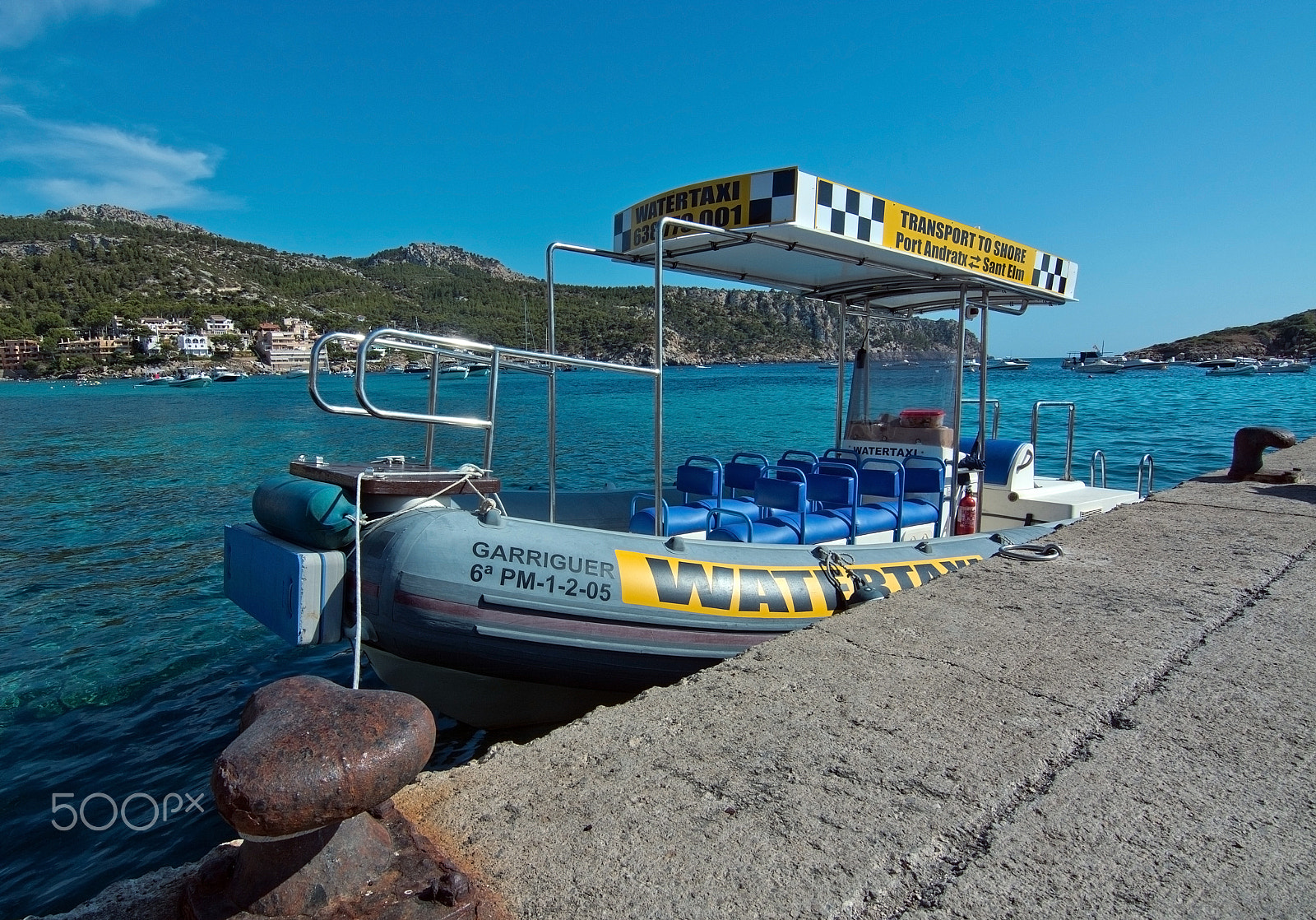 AF Zoom-Nikkor 28-70mm f/3.5-4.5D sample photo. Boat taxi sant elm mallorca photography