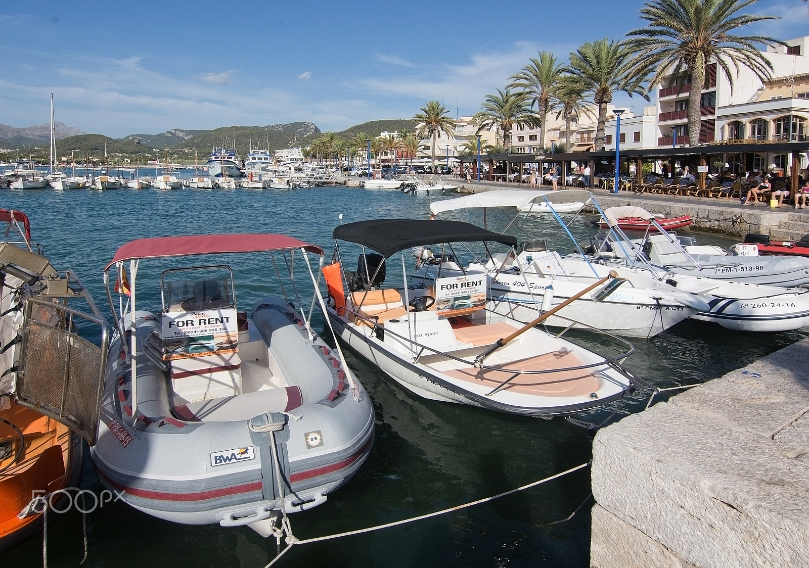 Nikon D7100 + AF Nikkor 35mm f/2 sample photo. Boat for rent port andratx mallorca photography