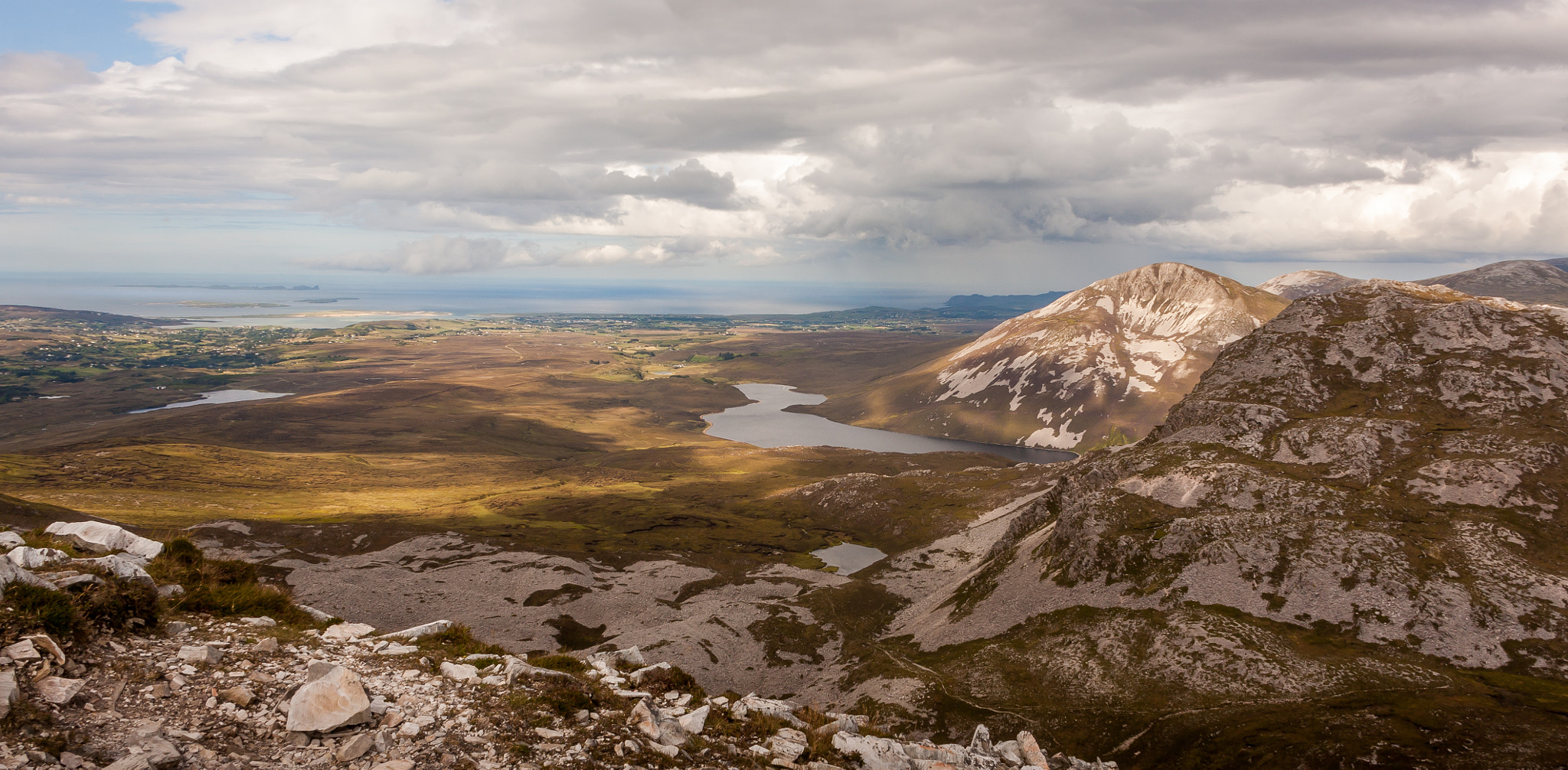 Canon EOS 450D (EOS Rebel XSi / EOS Kiss X2) sample photo. View out to the sea from mount errigal photography