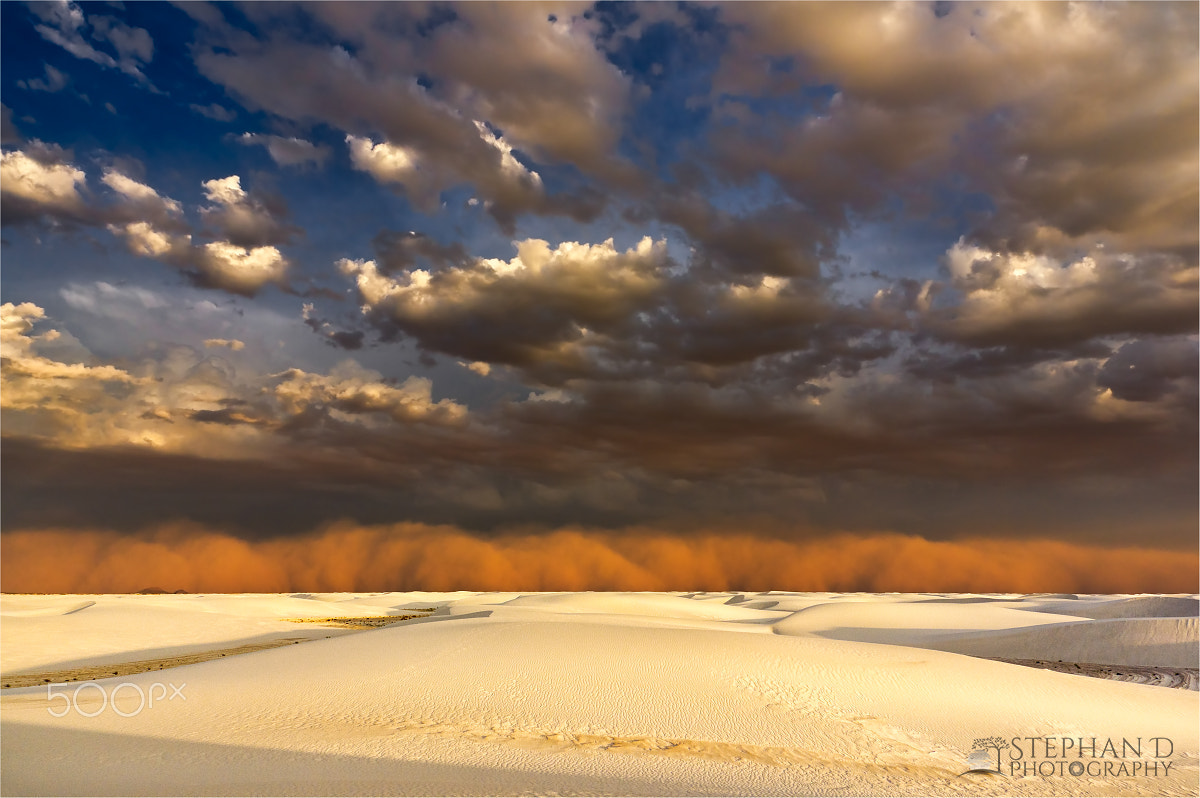 Sony SLT-A55 (SLT-A55V) sample photo. Sunset sandstorm photography