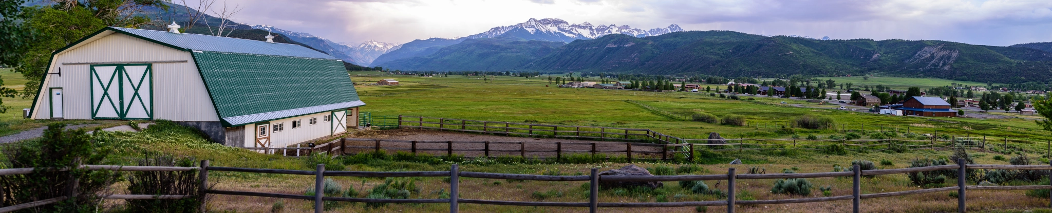 Nikon AF-S Nikkor 70-200mm F4G ED VR sample photo. Horse ranch panoramic in risgeway, co photography