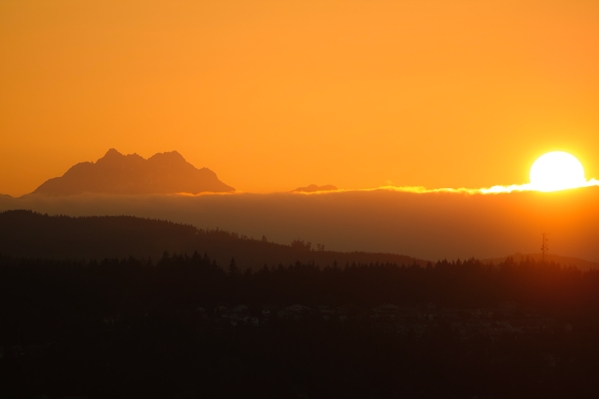 Samsung NX3300 + NX 50-200mm F4-5.6 sample photo. Port orchard sunset photography