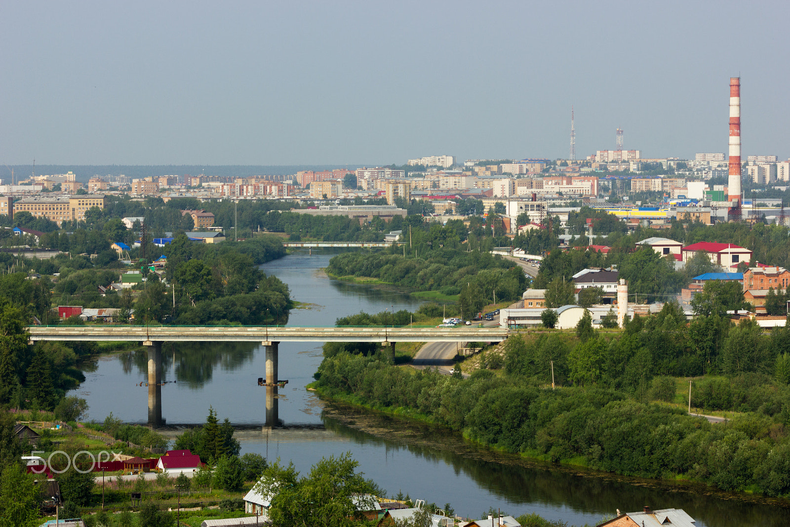 Canon EF 75-300mm f/4-5.6 USM sample photo. Beautiful cityscape of small town (uchta) photography