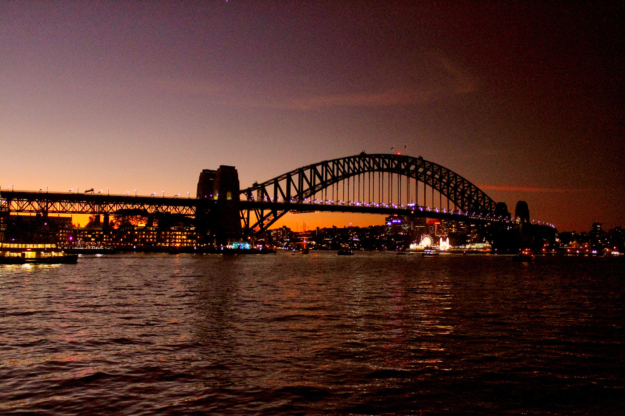 Canon EF-S 18-55mm F3.5-5.6 IS II sample photo. Night fall. sydney photography