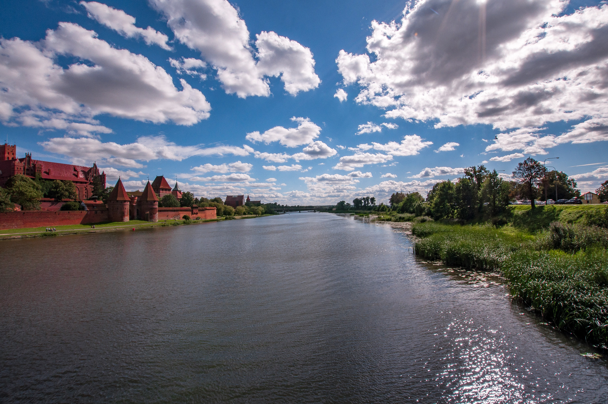 Nikon D90 + Sigma 10-20mm F3.5 EX DC HSM sample photo. Nogat river and malbork castle photography