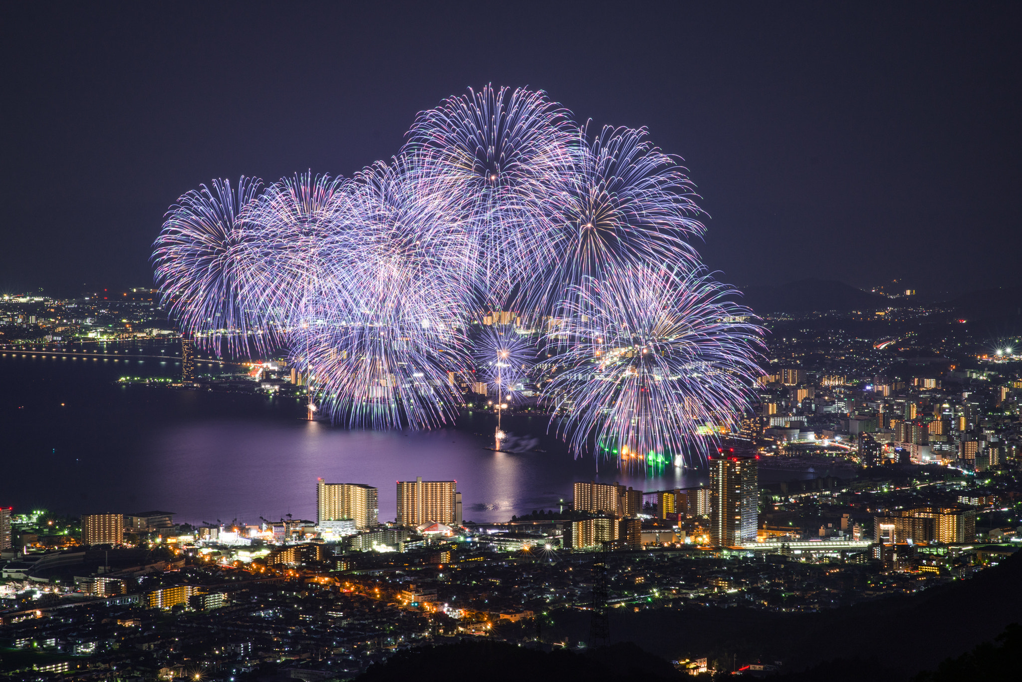 ZEISS Planar T* 85mm F1.4 sample photo. Biwako fireworks festival 2016 photography