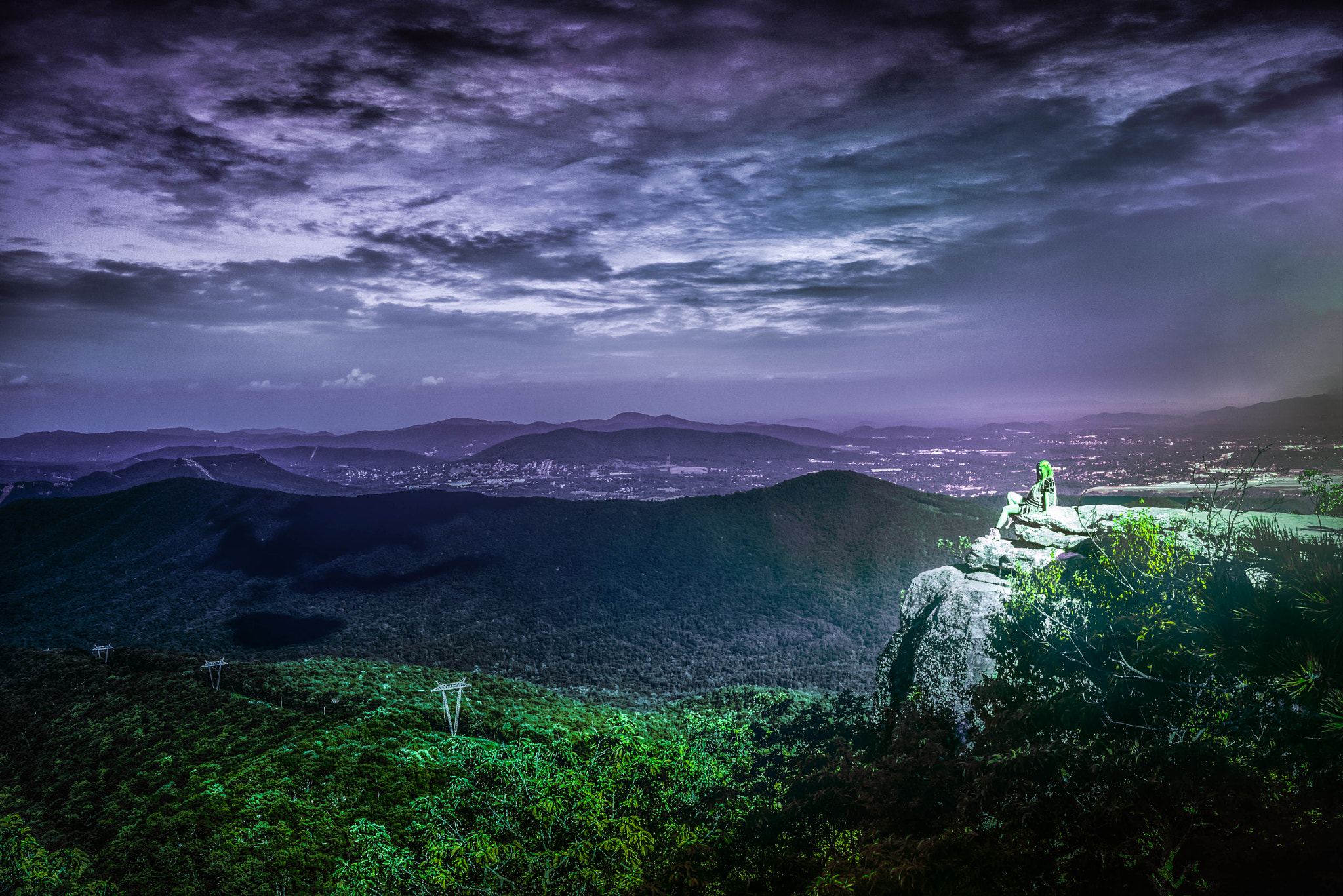 Nikon D750 + Samyang 35mm F1.4 AS UMC sample photo. Lady on top off mcafee knob photography