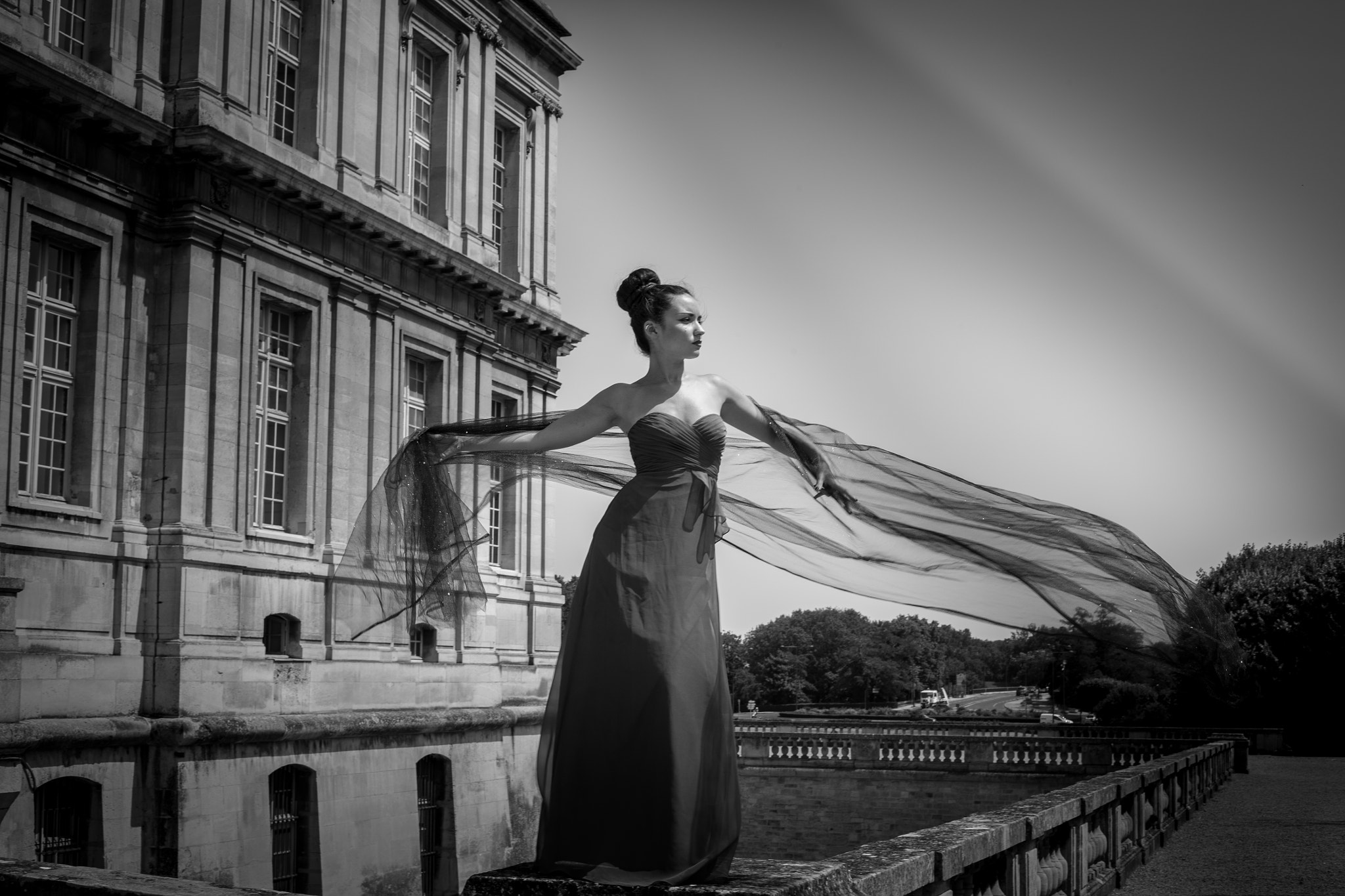 Canon EOS 6D + Canon EF 50mm F1.8 II sample photo. Andrea - château à chantilly- femme statue photography