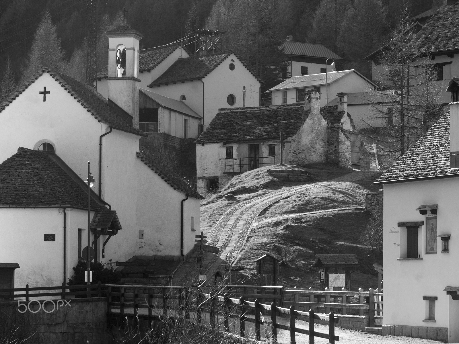 Nikon D300 sample photo. Alpe devero b&w photography