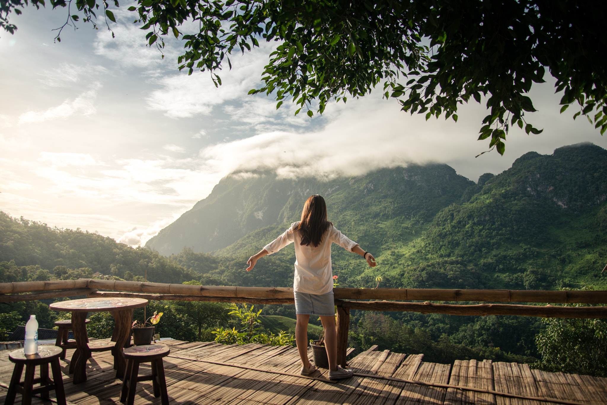 Nikon D800E sample photo. The big mountain and the girl photography