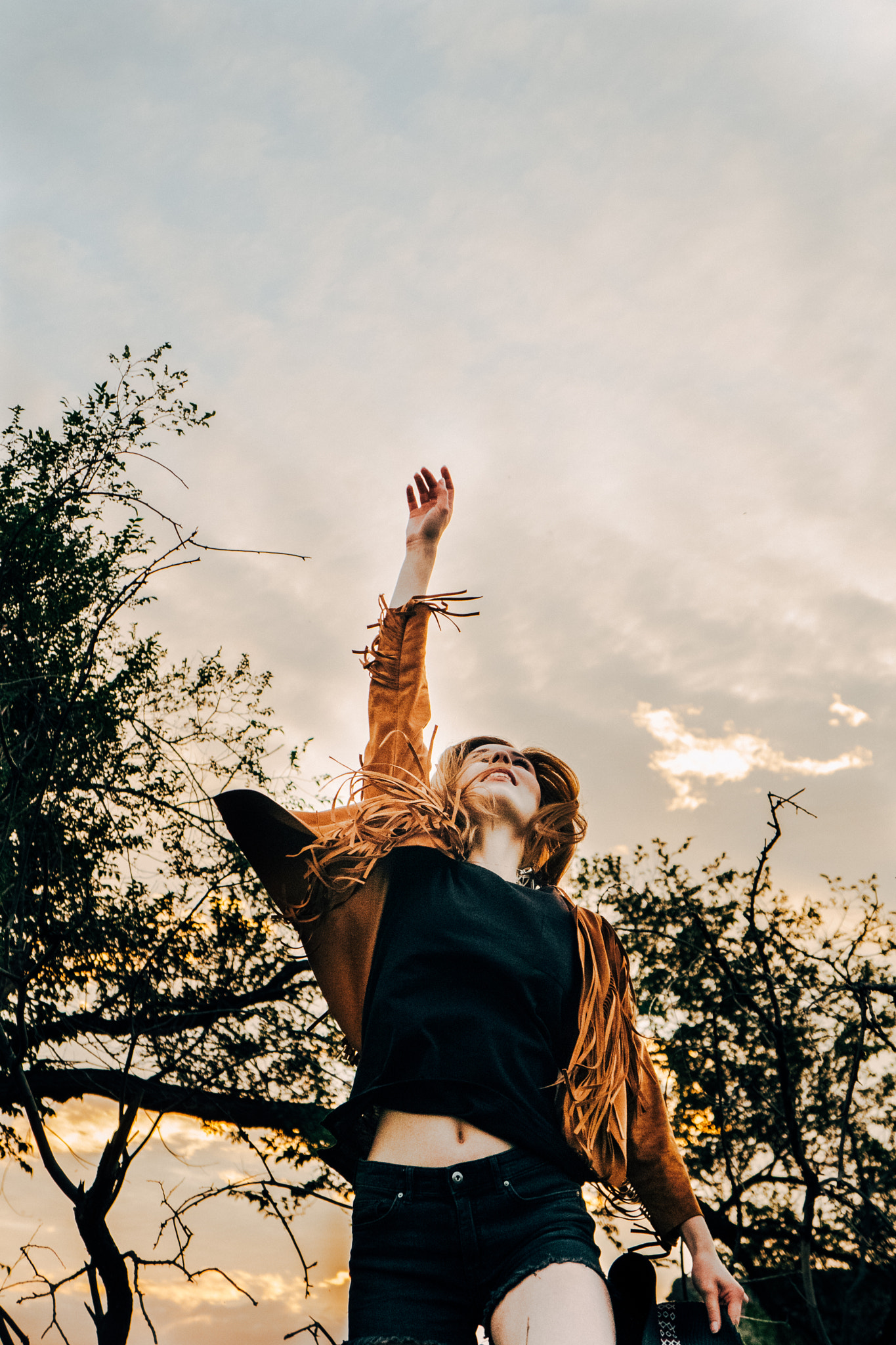 Sony a6300 sample photo. Young girl jump on sunset photography