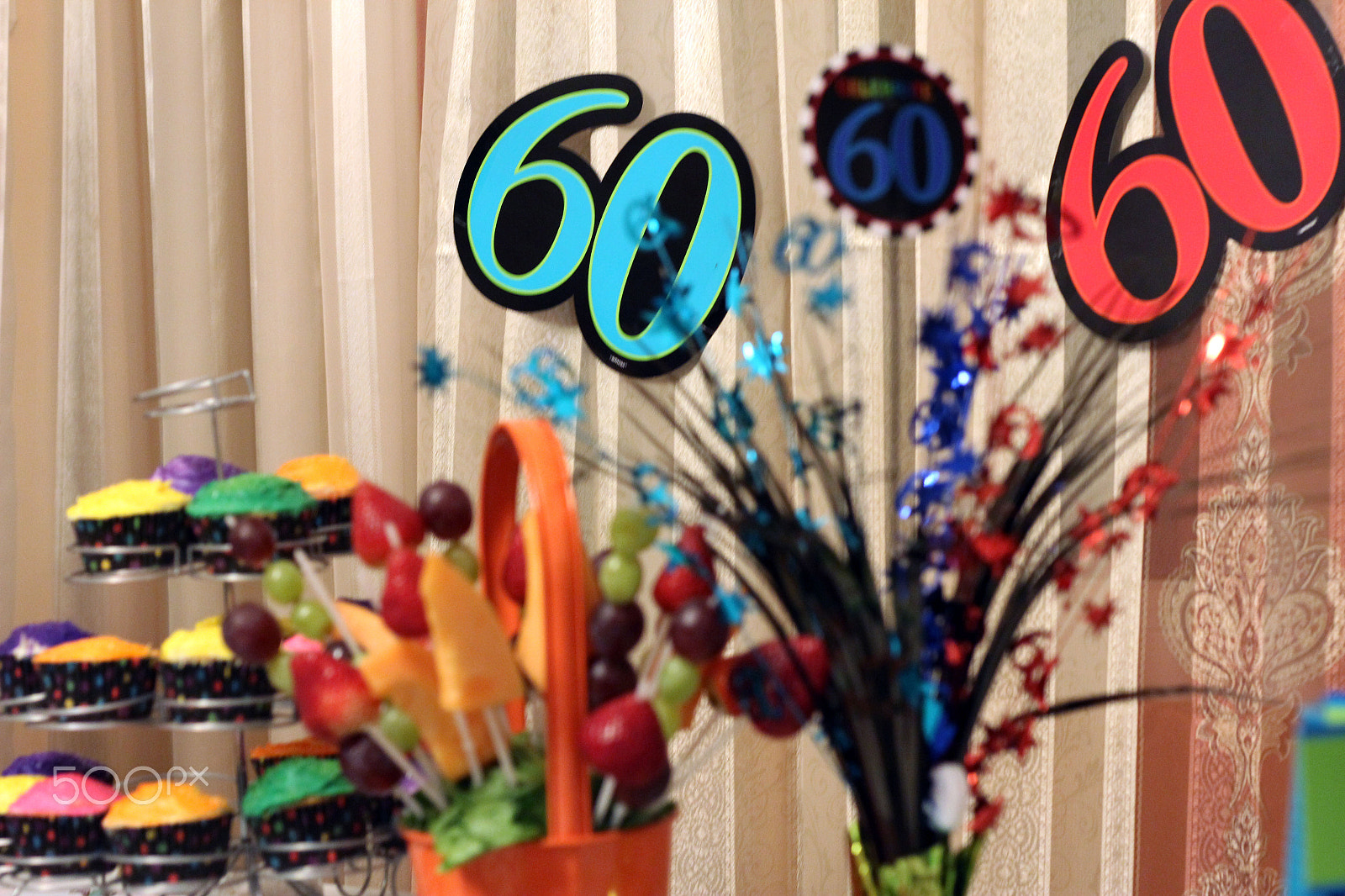 Canon EF 50mm F1.8 II sample photo. 60 birthday table img_0169_b photography