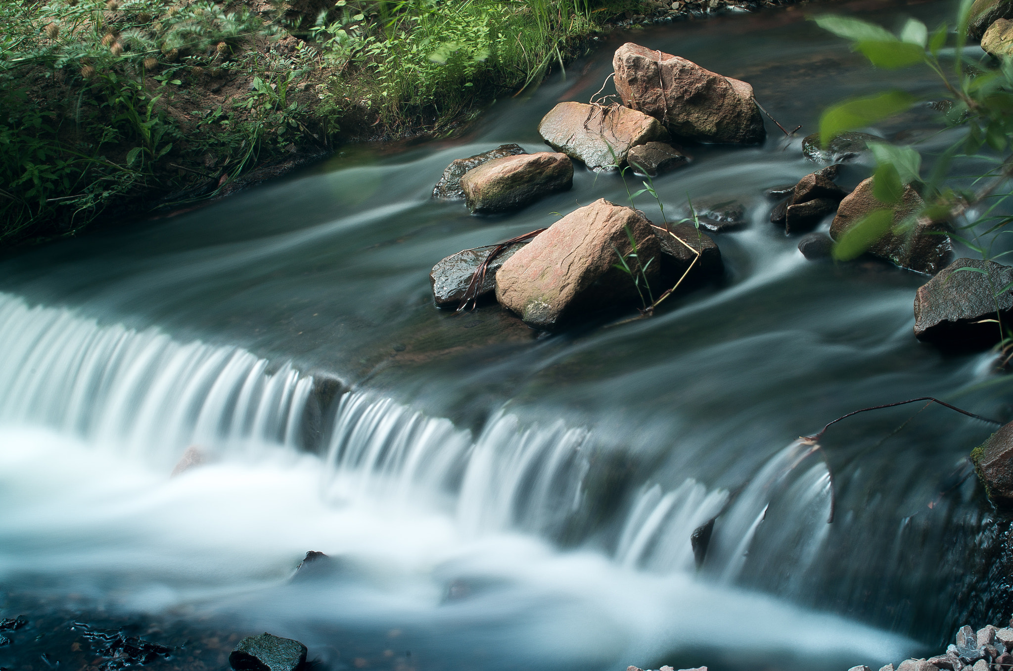 Pentax K-30 sample photo. Long exposure river photography