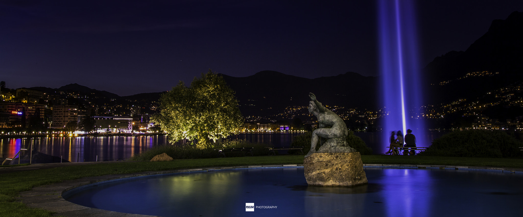 Canon EOS 600D (Rebel EOS T3i / EOS Kiss X5) + Tokina AT-X Pro 12-24mm F4 (IF) DX sample photo. Lugano by night photography