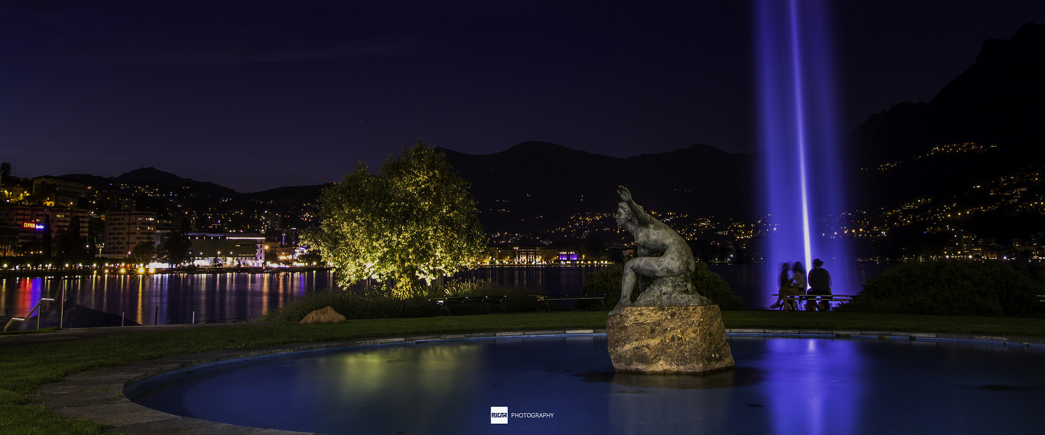Tokina AT-X Pro 12-24mm F4 (IF) DX sample photo. Lugano by night photography