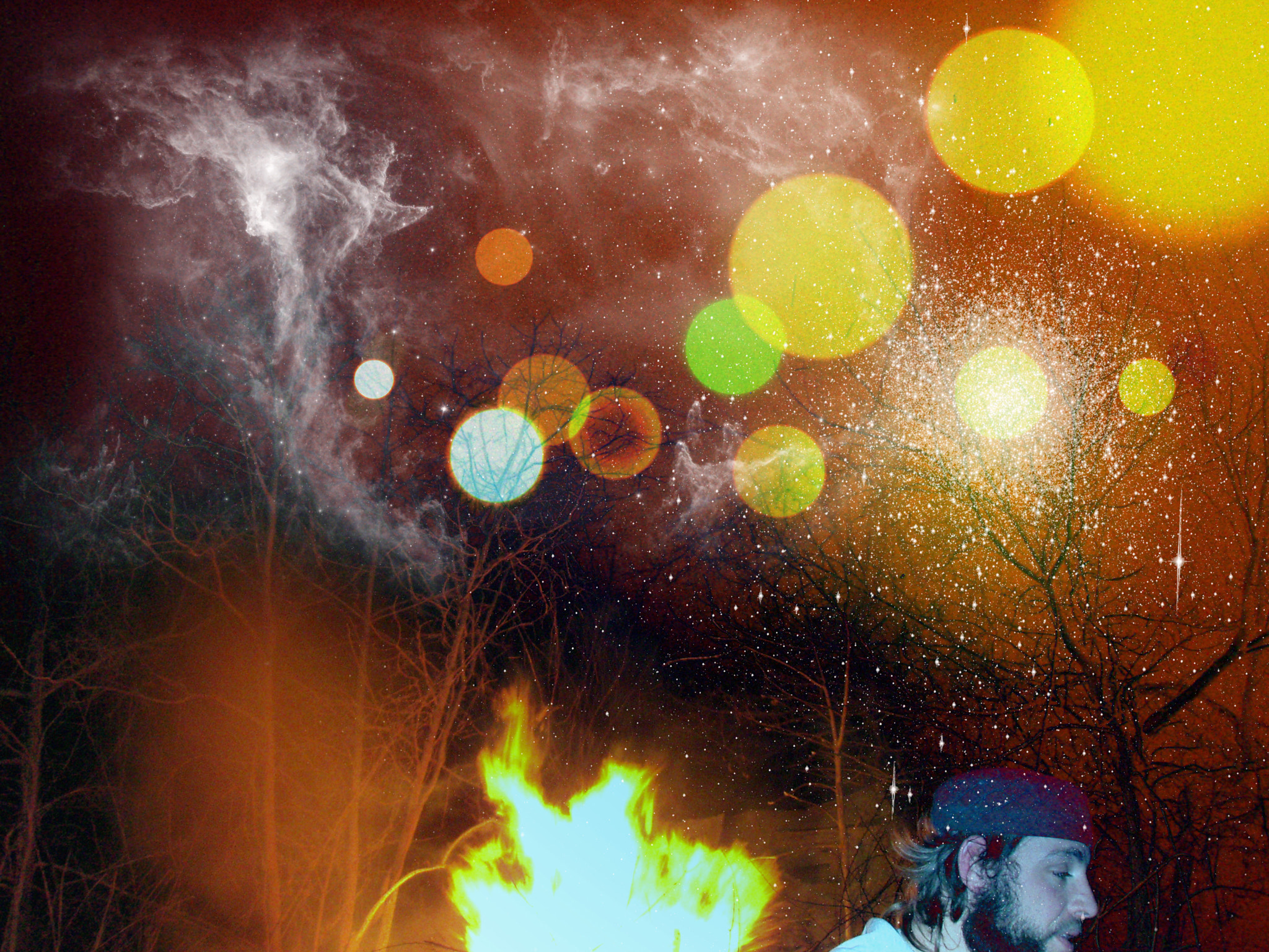 Olympus u750,S750 sample photo. Late night fire photography