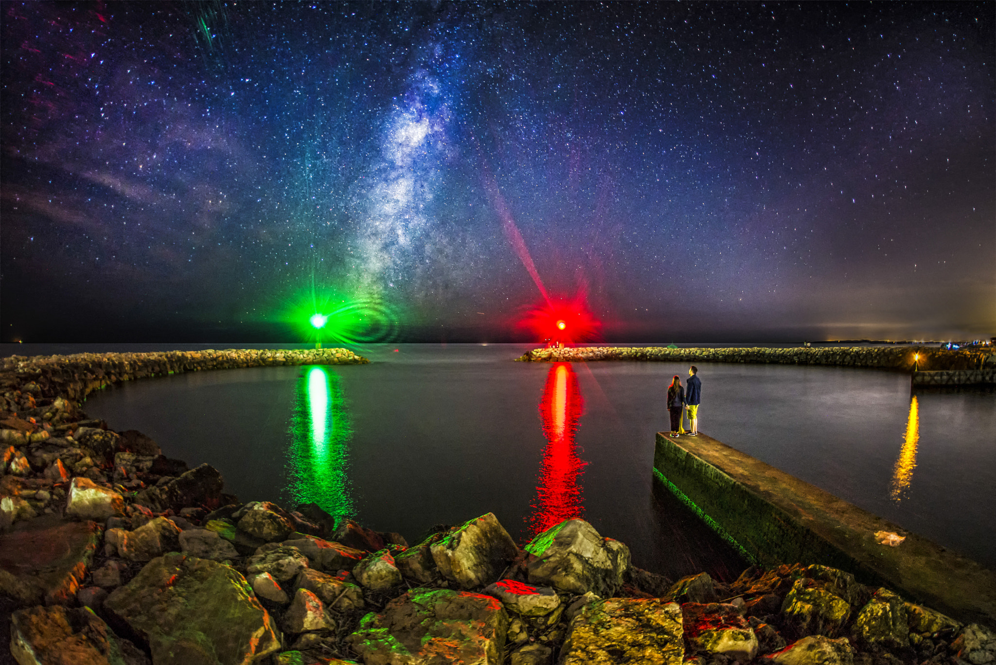 Nikon D750 + Sigma 15mm F2.8 EX DG Diagonal Fisheye sample photo. Milky way from the port photography