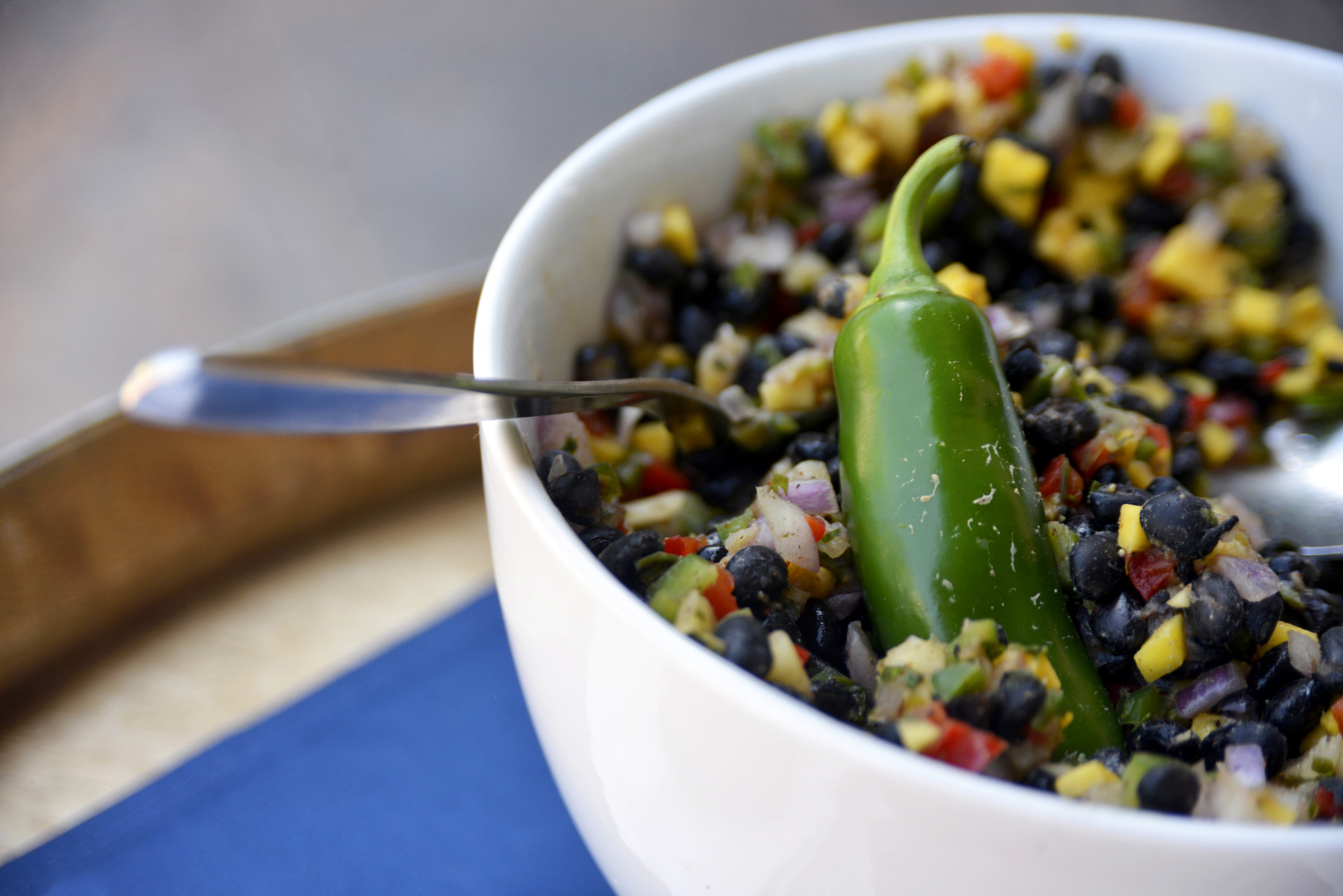 AF Zoom-Nikkor 28-105mm f/3.5-4.5D IF sample photo. Jalapeno corn salsa photography