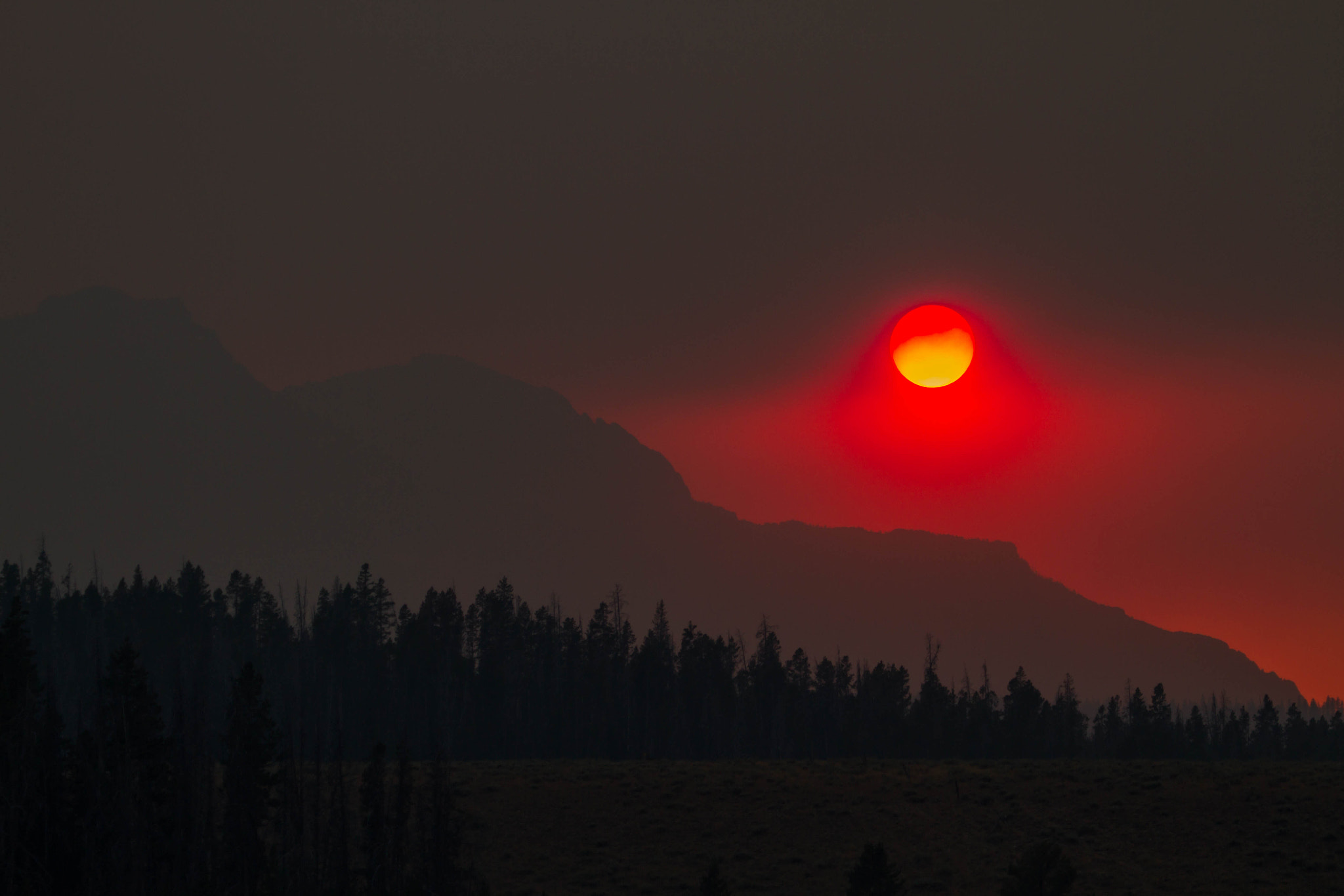 Canon EF 100-400mm F4.5-5.6L IS USM sample photo. Red sun setting photography