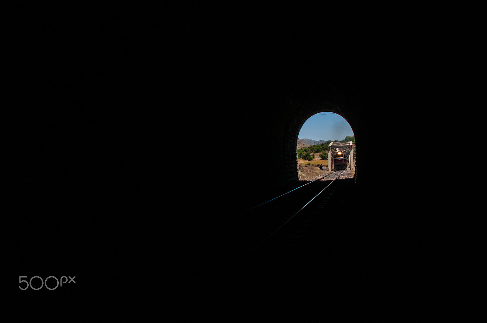 Nikon D5000 sample photo. Train photography