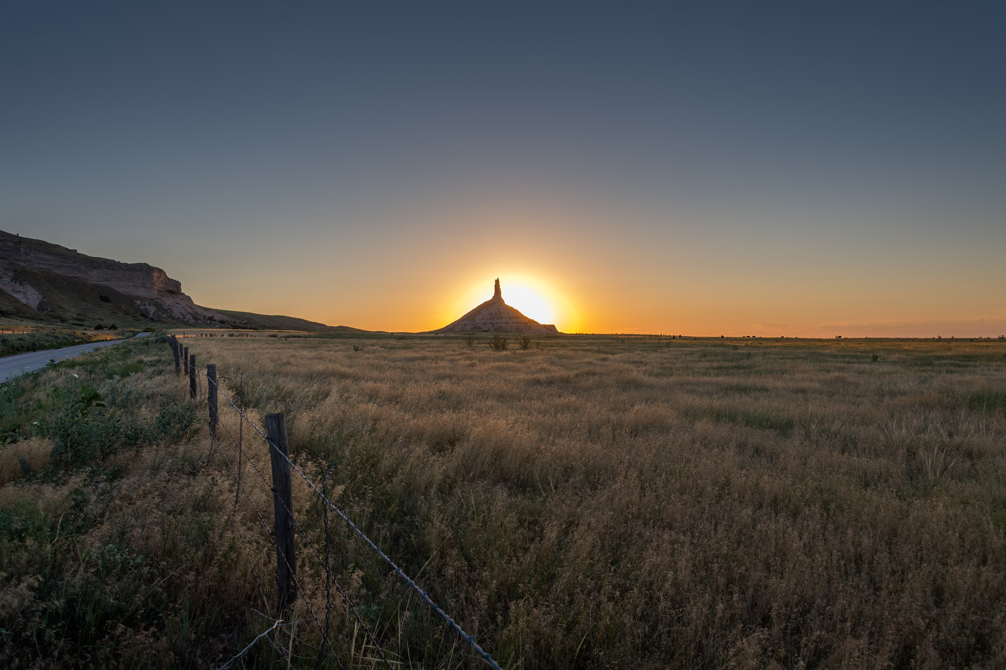 Nikon D5 sample photo. Sunset chimney rock nebraska photography