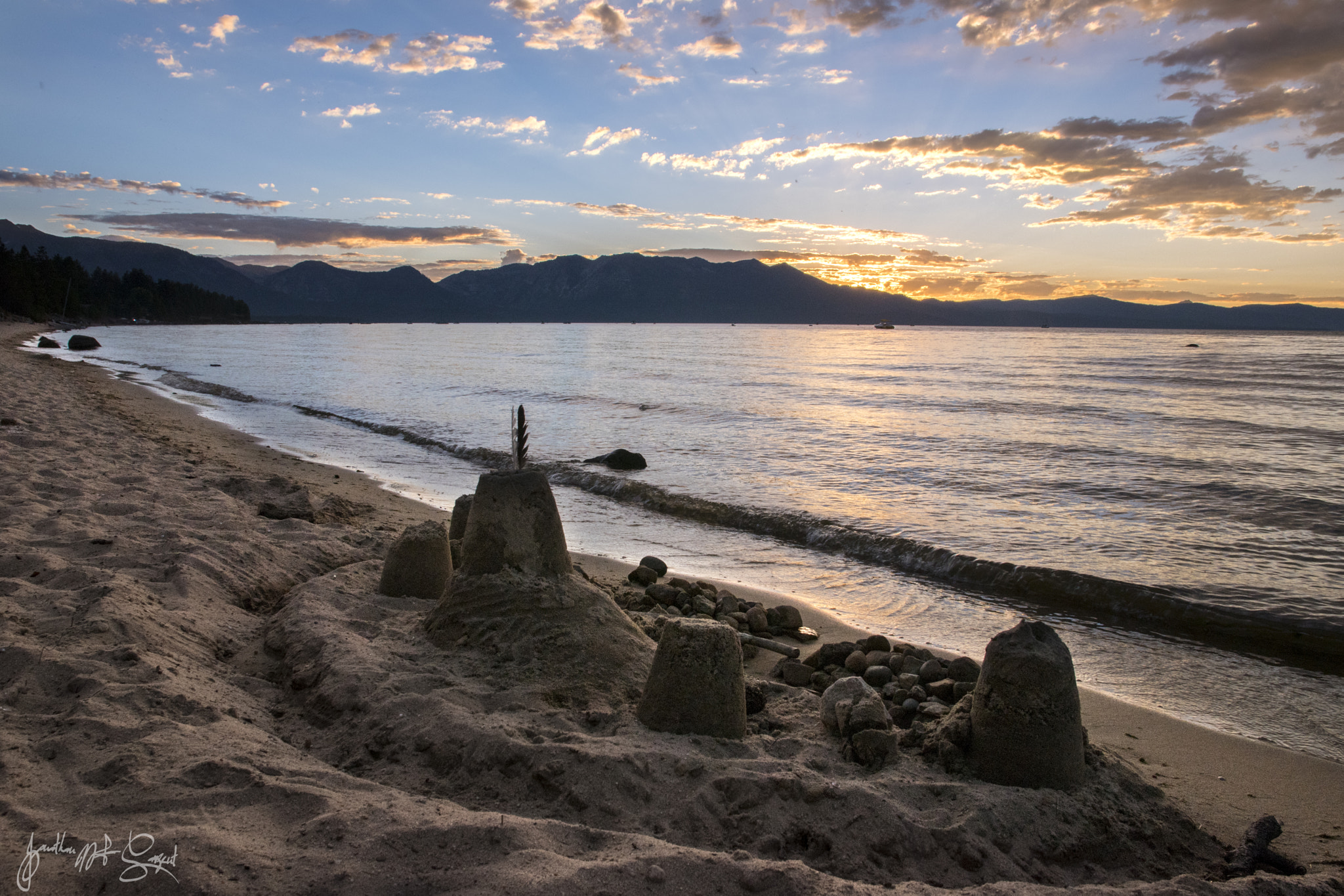 Sigma 17-70mm F2.8-4 DC Macro OS HSM | C sample photo. Sandcastle at sunset photography