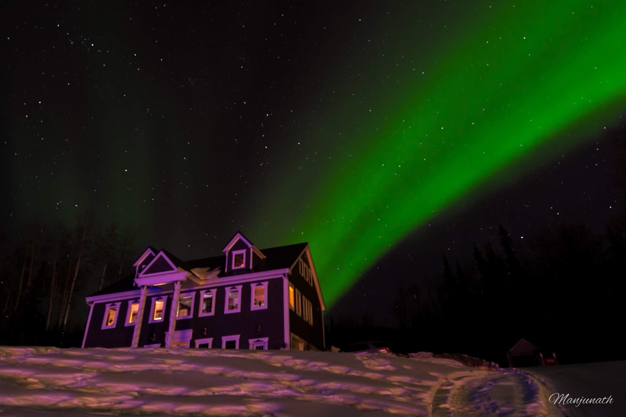 Nikon AF-S Nikkor 14-24mm F2.8G ED sample photo. Northern lights outside fairbanks photography