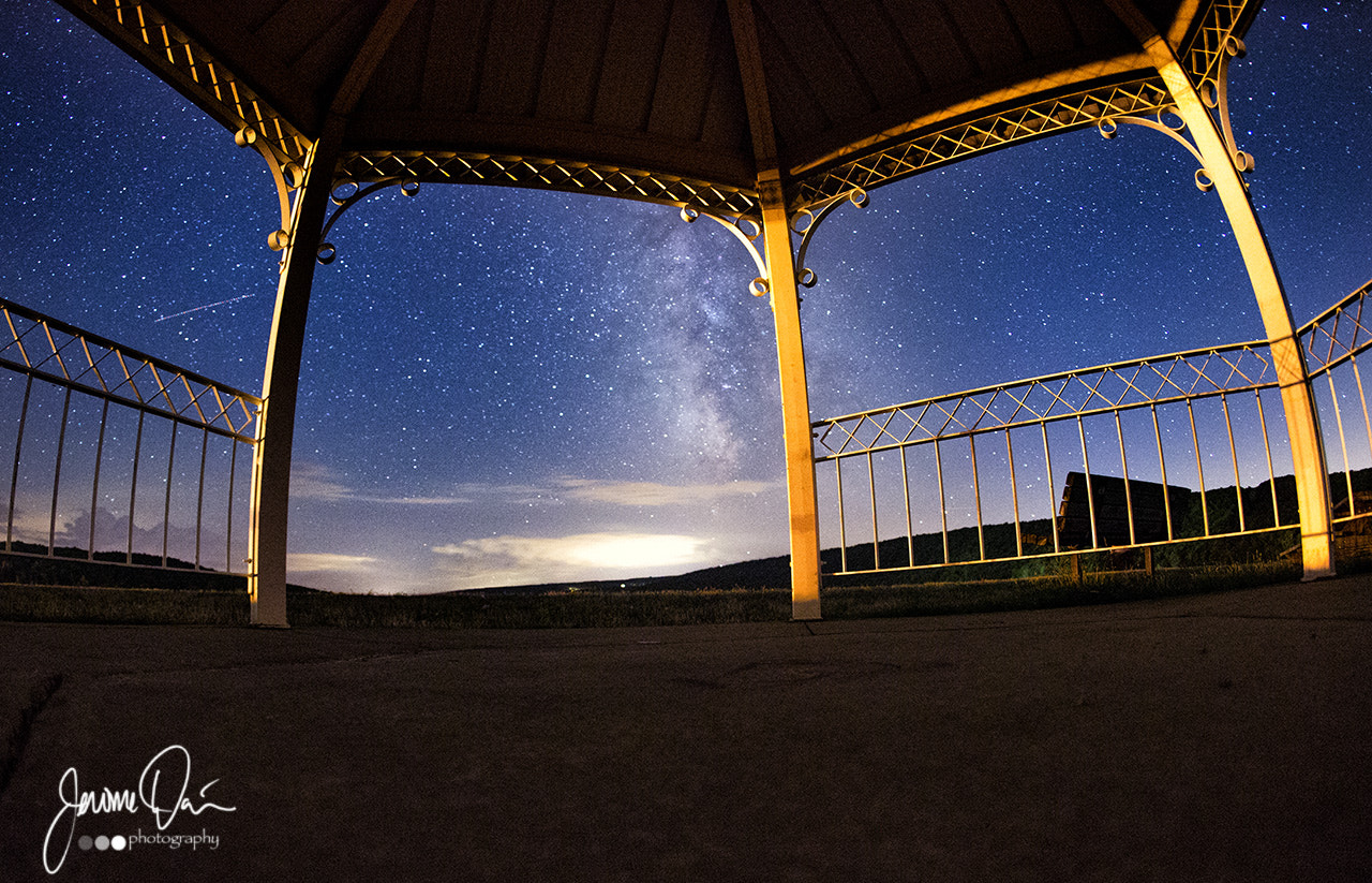 Canon EOS-1D X + Canon EF 15mm F2.8 Fisheye sample photo. Milky way front porch photography