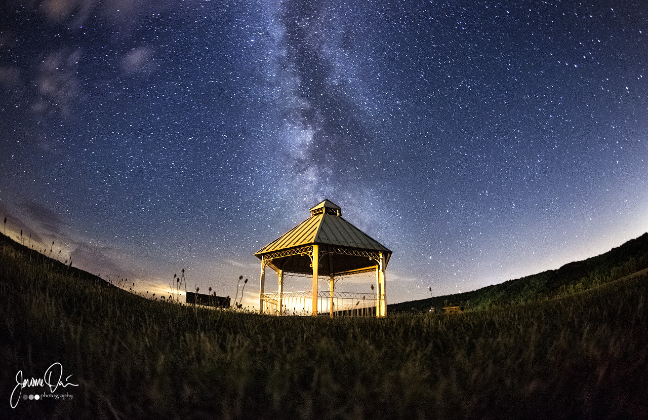 Canon EOS-1D X + Canon EF 15mm F2.8 Fisheye sample photo. Gazeebo milky way photography