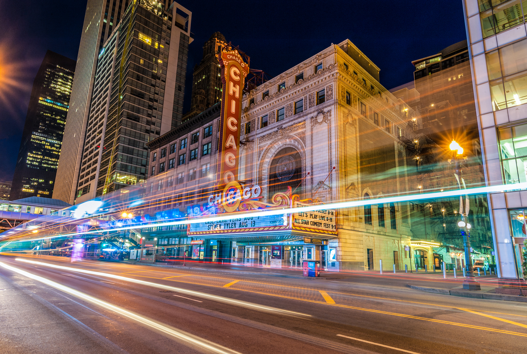 Nikon D700 + Tokina AT-X 17-35mm F4 Pro FX sample photo. Chicago city lights photography