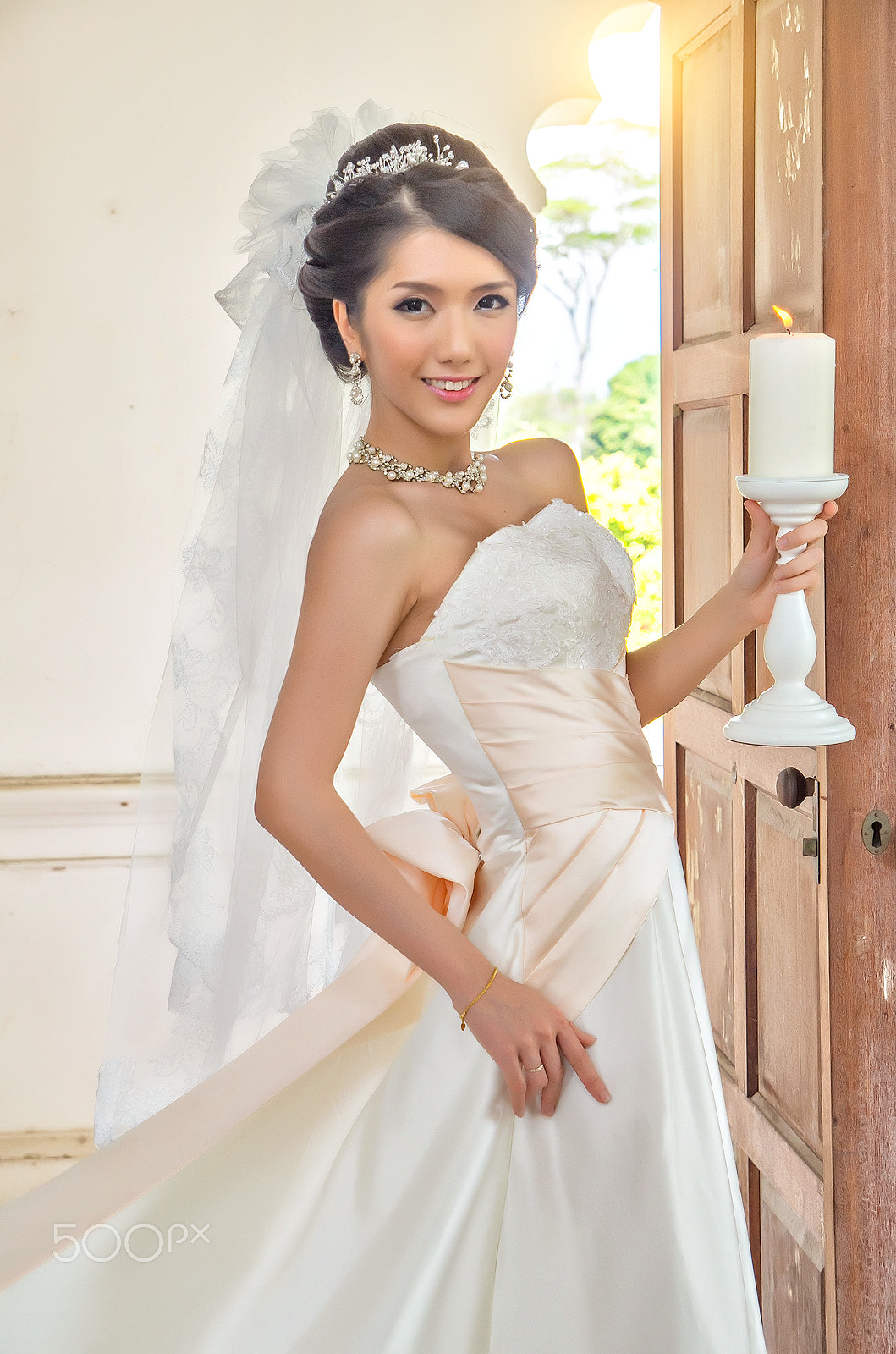 Pentax K-30 sample photo. White wedding photography