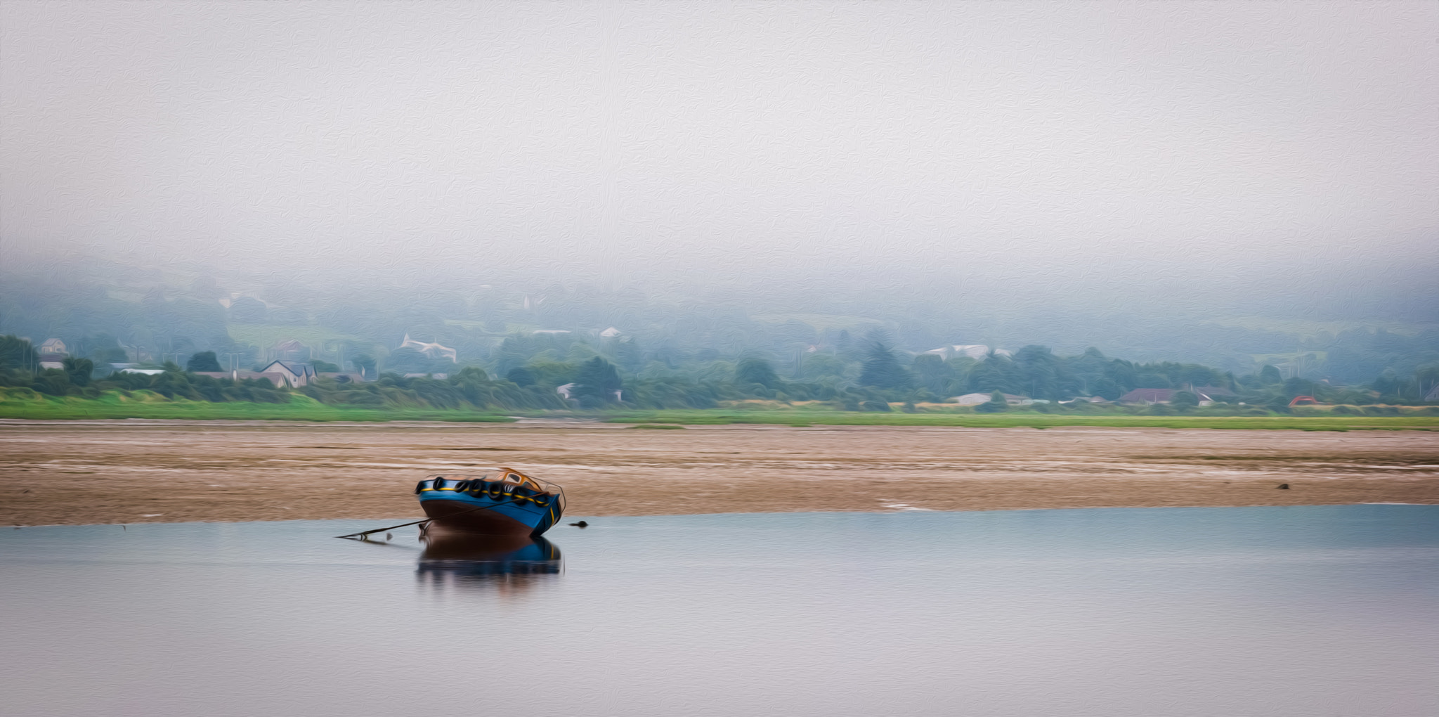 Nikon D3S + Nikon AF-S Nikkor 300mm F4D ED-IF sample photo. Lonely boat photography