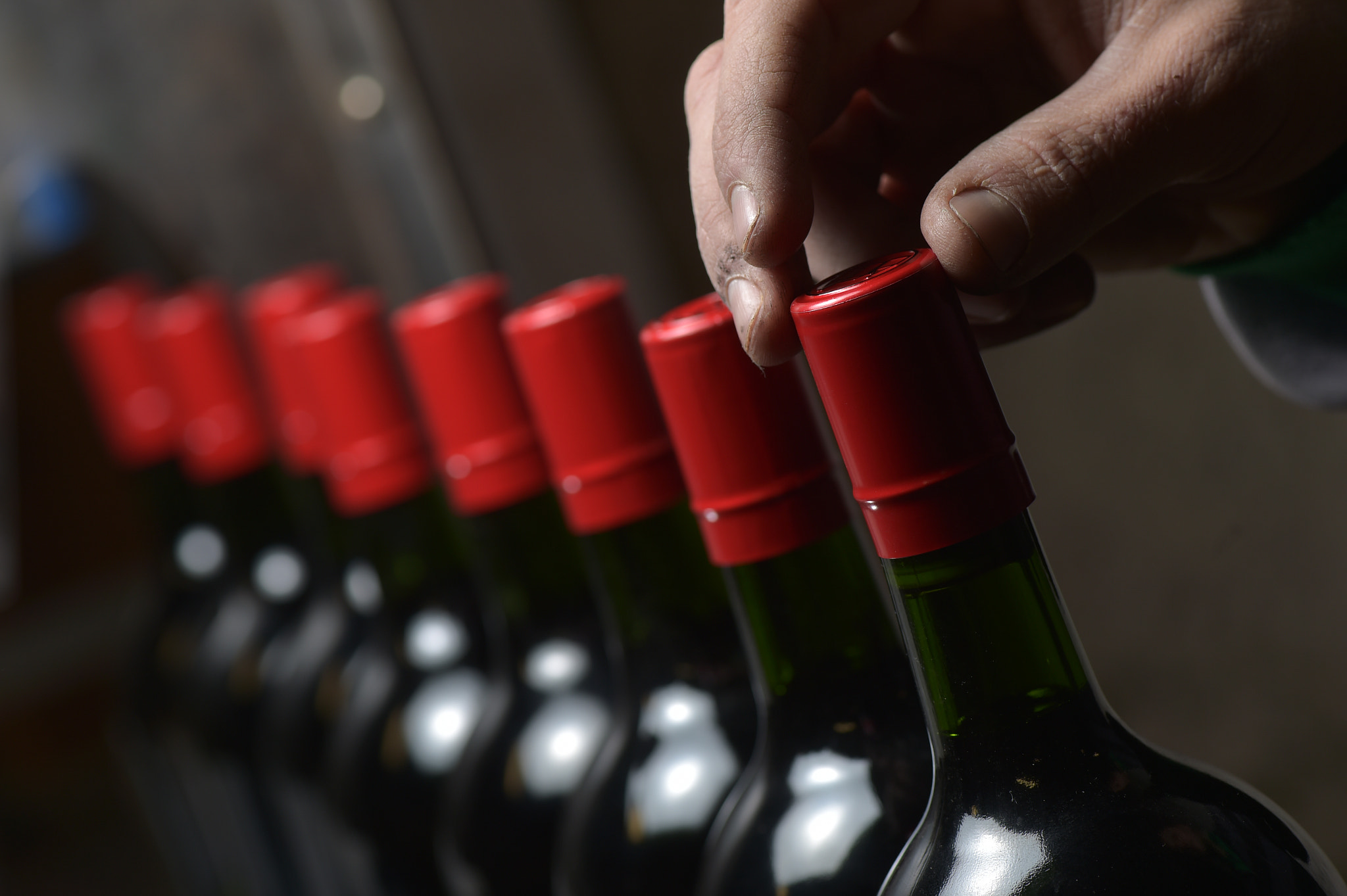 Nikon D4S sample photo. Wine bottles preparation photography