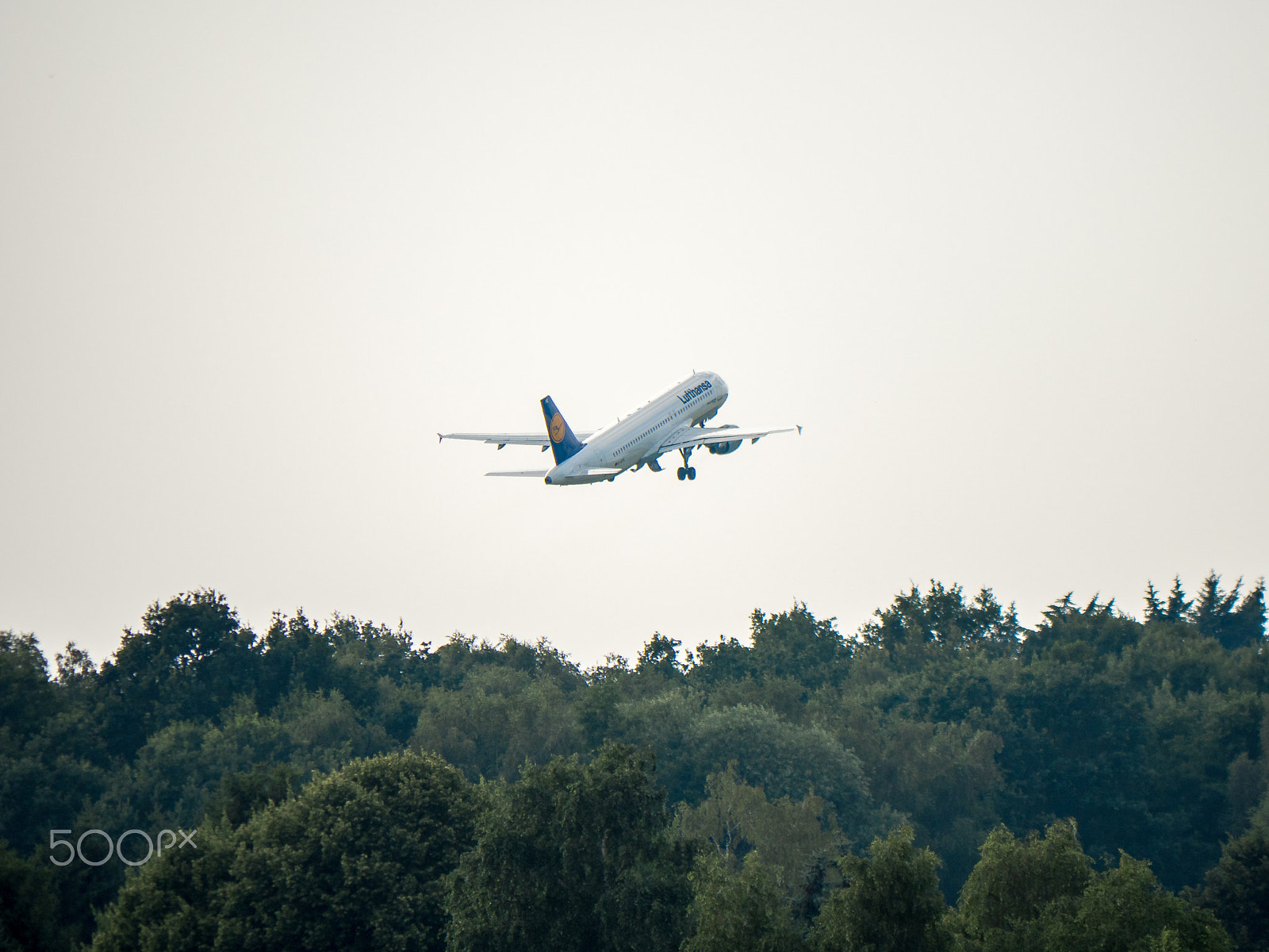 Panasonic Lumix DMC-GH4 sample photo. Lufthansa airbus taking off photography