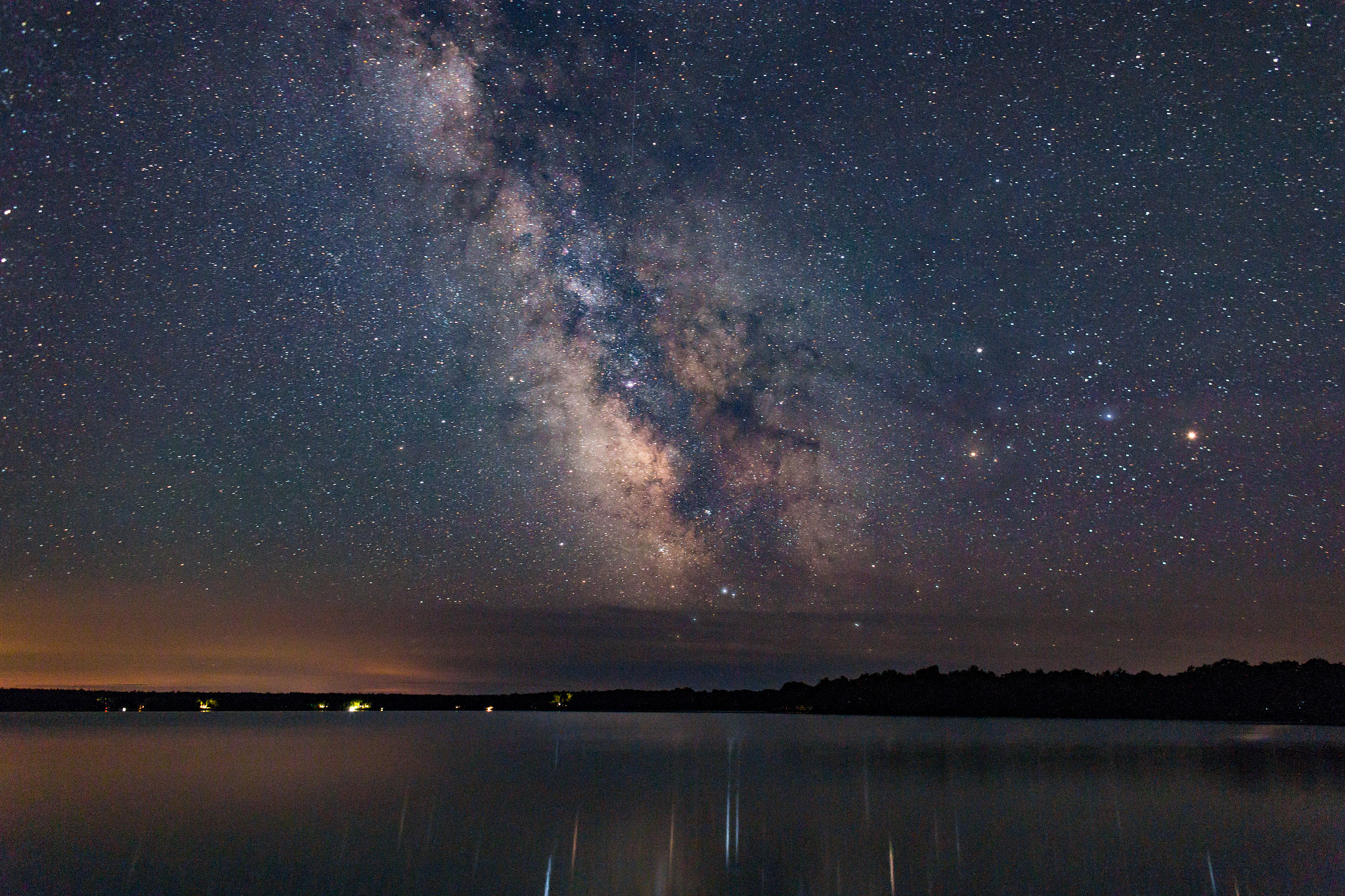 Canon EF 24mm f/1.4L sample photo. Milky way, mars and saturn over manitoulin island photography