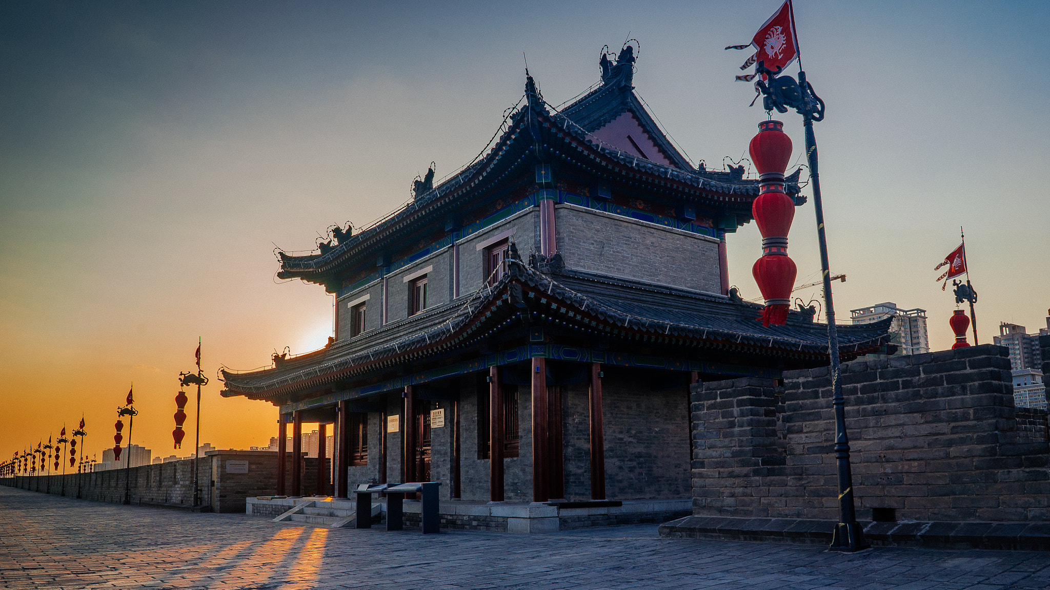 Sony FE 28mm F2 sample photo. Xian wall photography