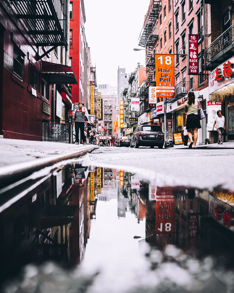 Chinatown Puddles by Ryan Millier on 500px.com