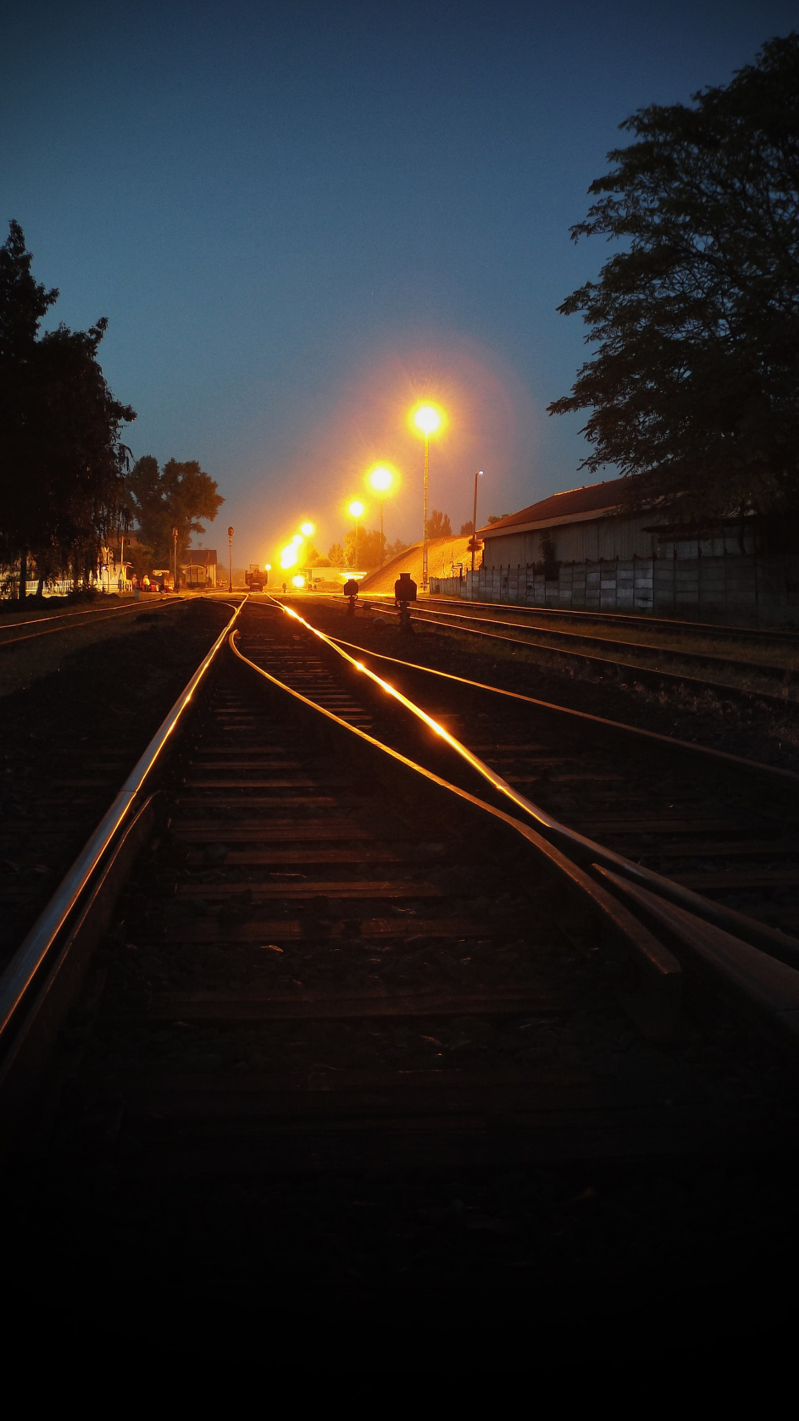 Fujifilm FinePix S4700 sample photo. Rails, lights, night... photography