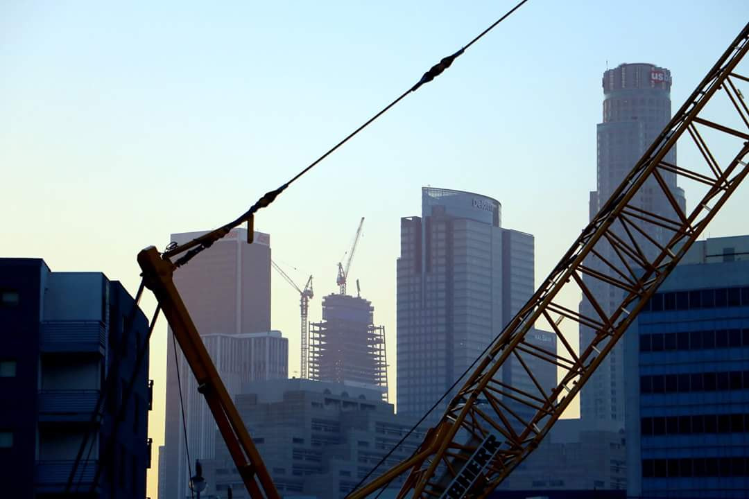 Construction in downtown Los Angeles