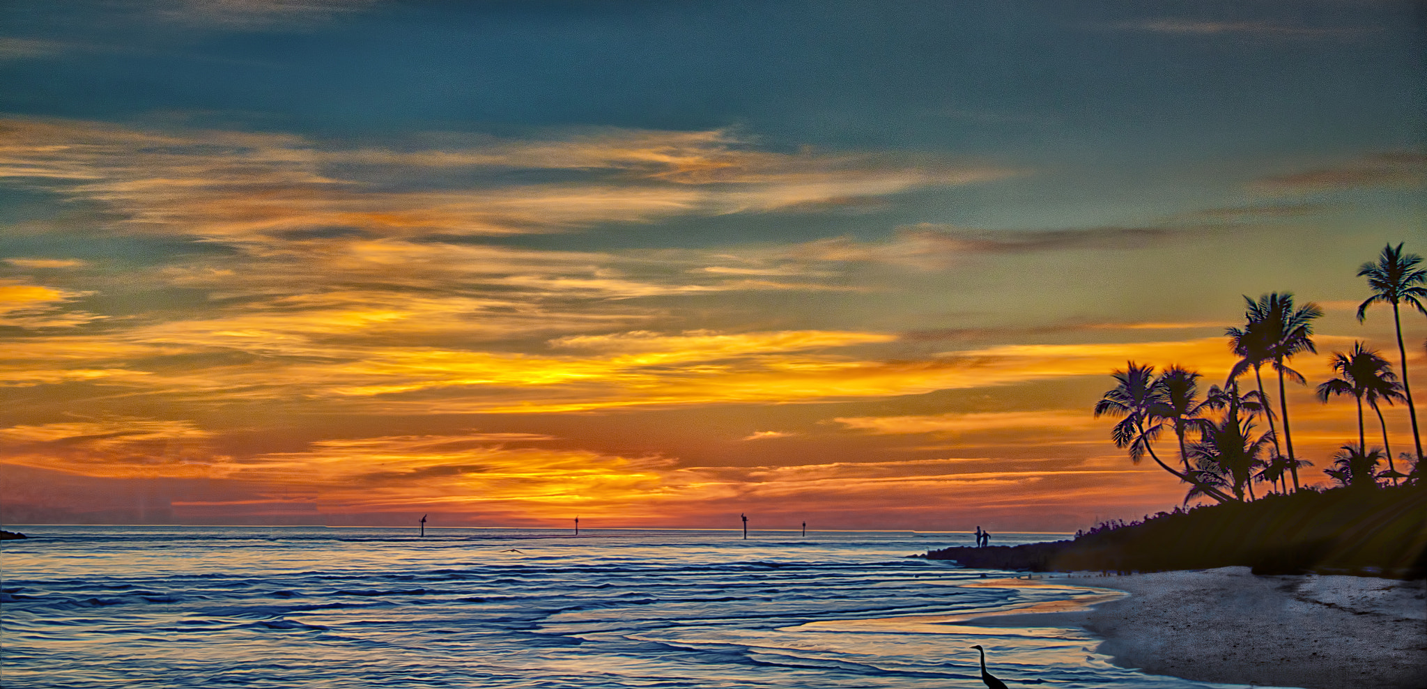 Canon EF-S 18-55mm F3.5-5.6 II sample photo. Sunset naples florida photography
