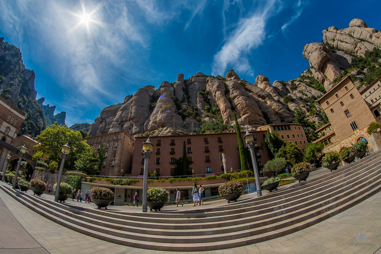 Nikon D500 + Samyang 8mm F3.5 Aspherical IF MC Fisheye sample photo. Monserrat monastry photography