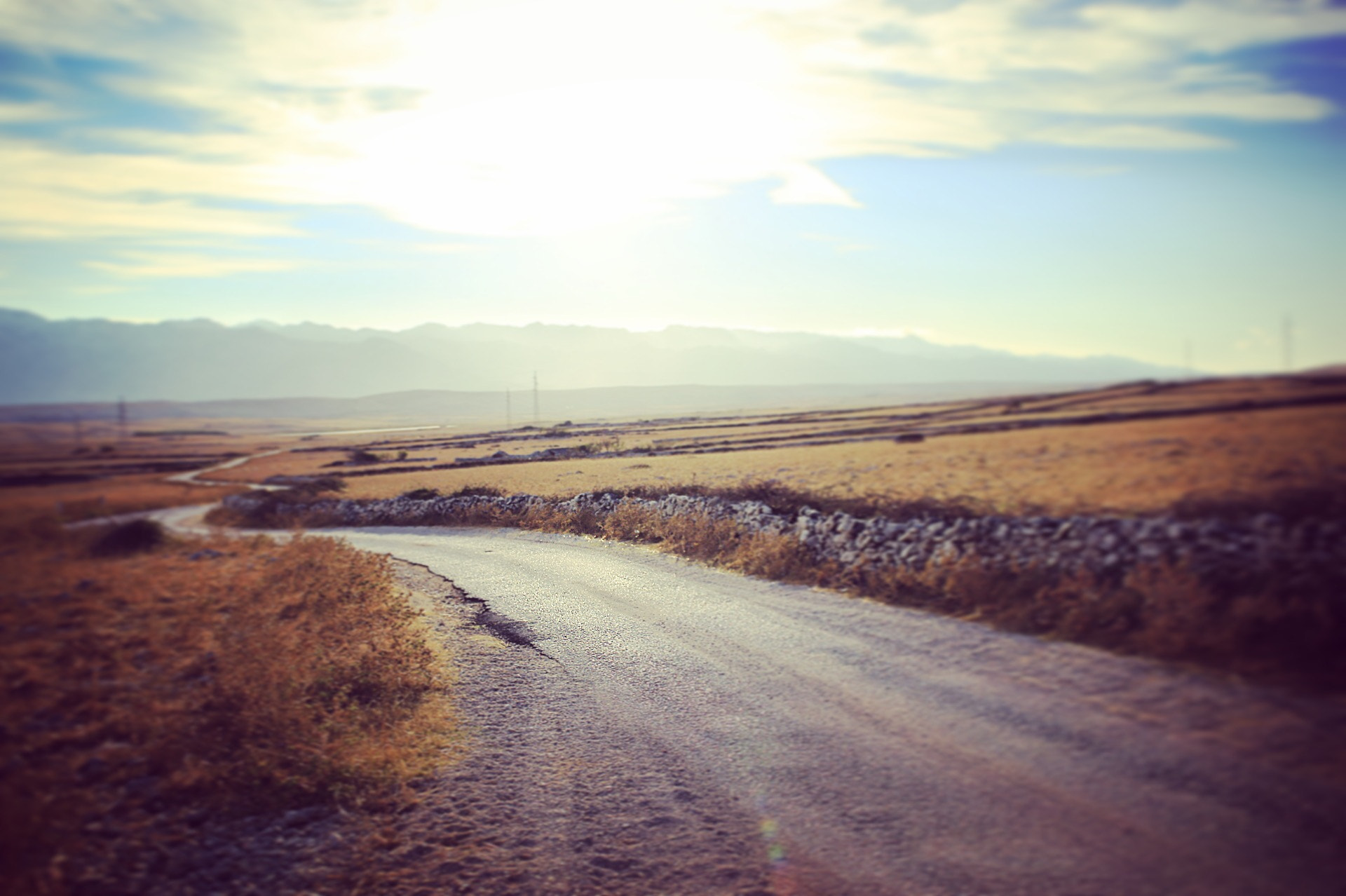 Canon 24-70mm sample photo. Road from village povljana to dinjiska, island pag, croatia photography