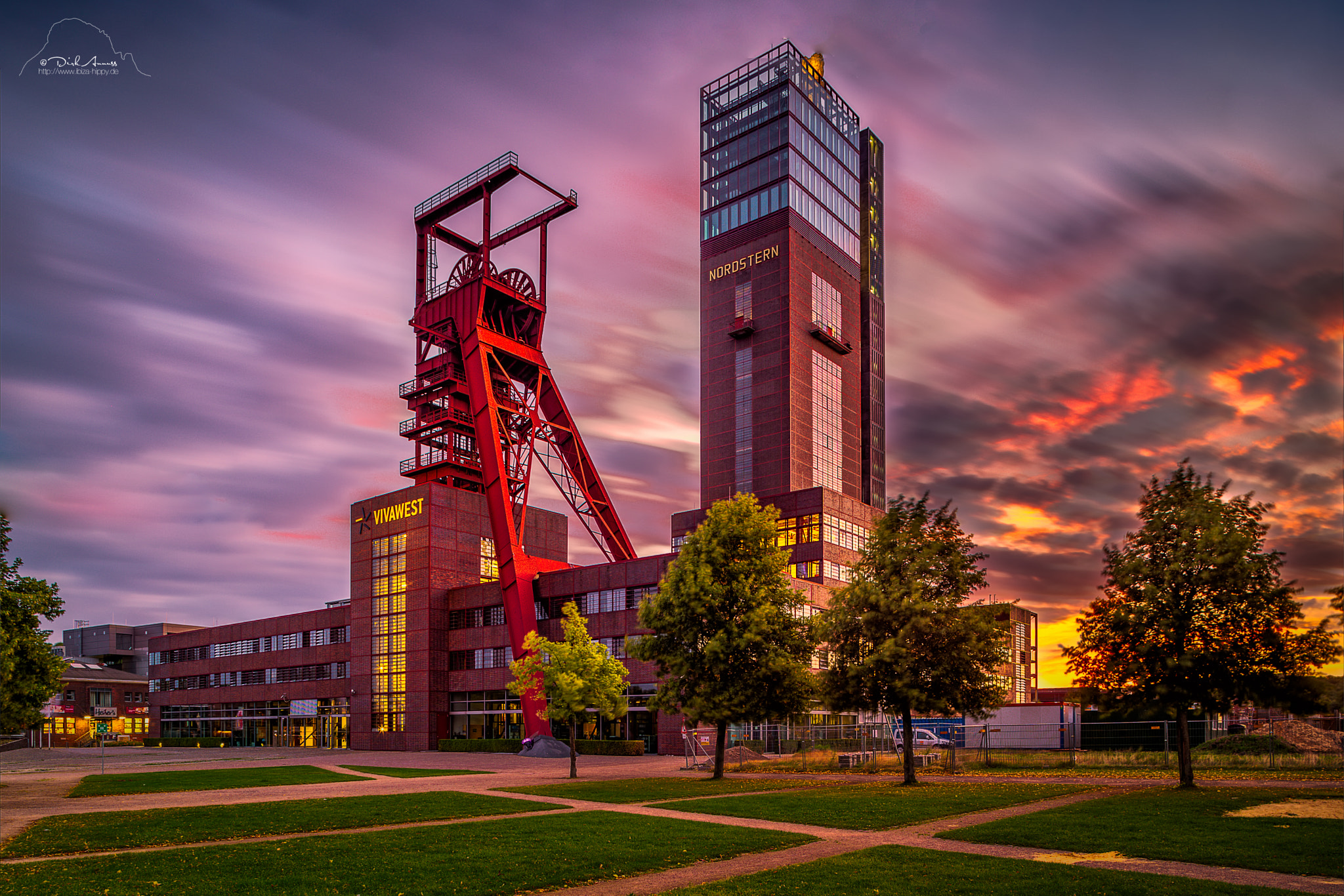 Canon EOS 6D + Canon TS-E 24mm f/3.5L sample photo. Sunrise at former coalmine nordstern photography