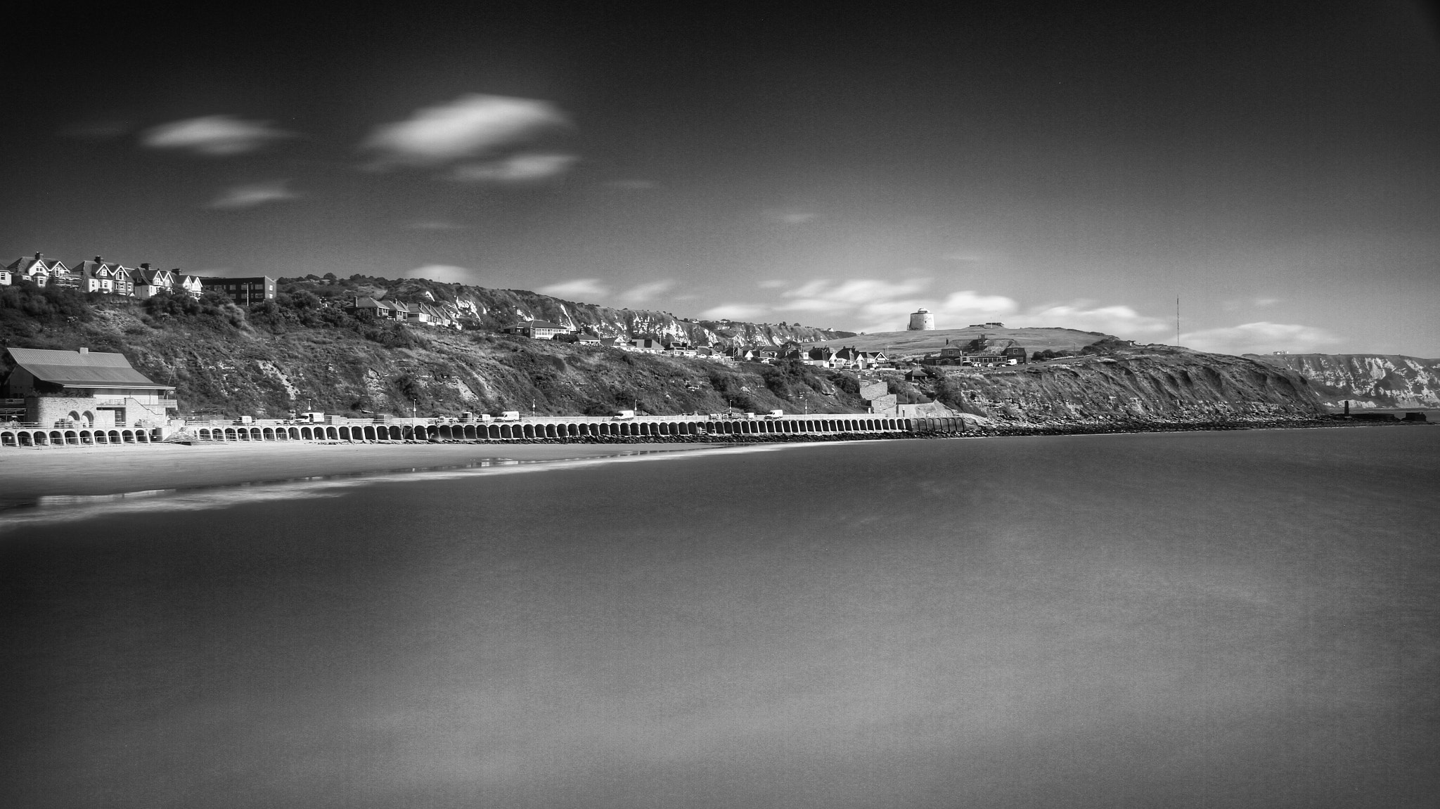 Canon 18-270mm sample photo. A view of folkestone sands / arches from the old ferry port photography