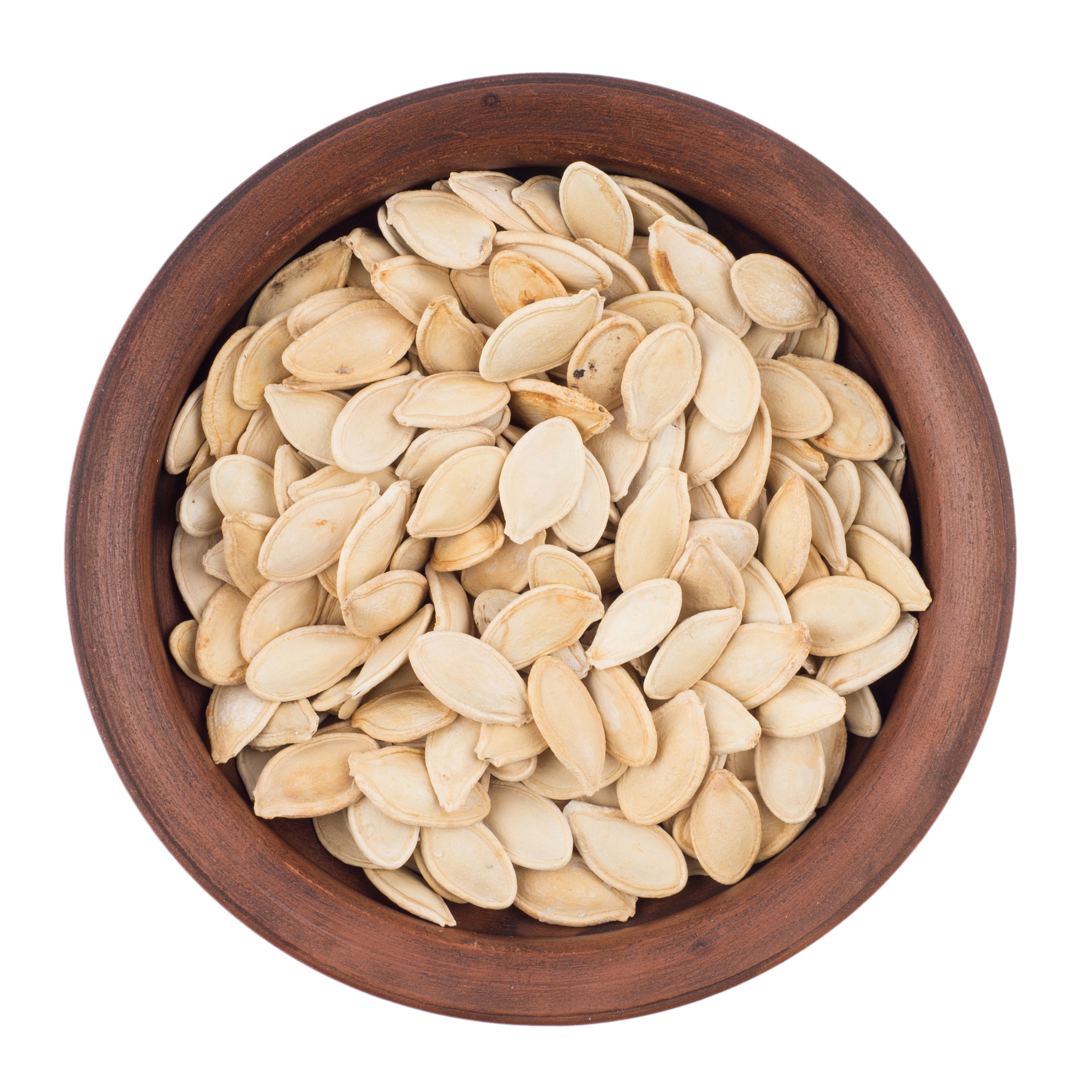 Sony a99 II + Minolta AF 50mm F1.7 sample photo. Pumpkin seeds in bowl isolated on white. photography