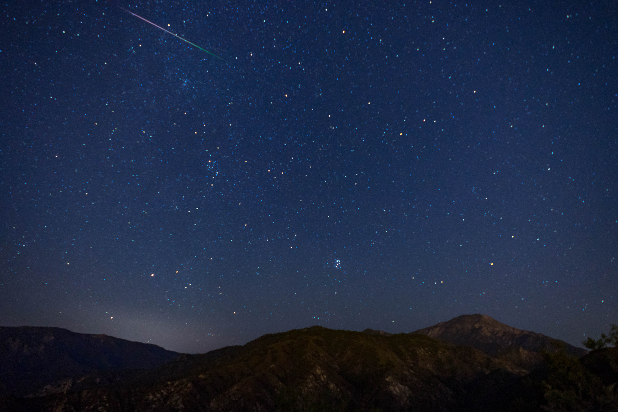 FE 21mm F2.8 sample photo. Perseid streak photography