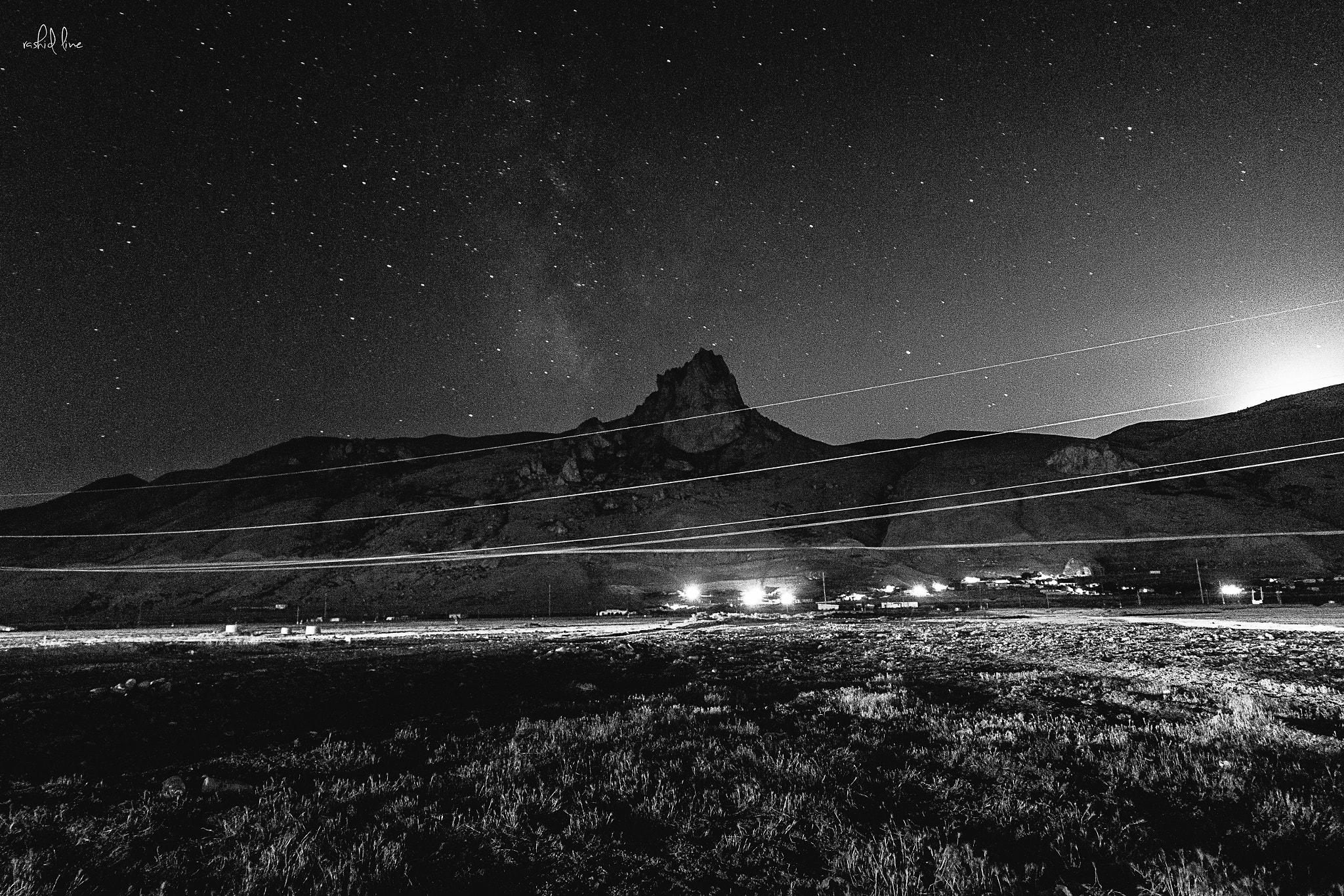 Canon EF 8-15mm F4L Fisheye USM sample photo. Black white milky way photography