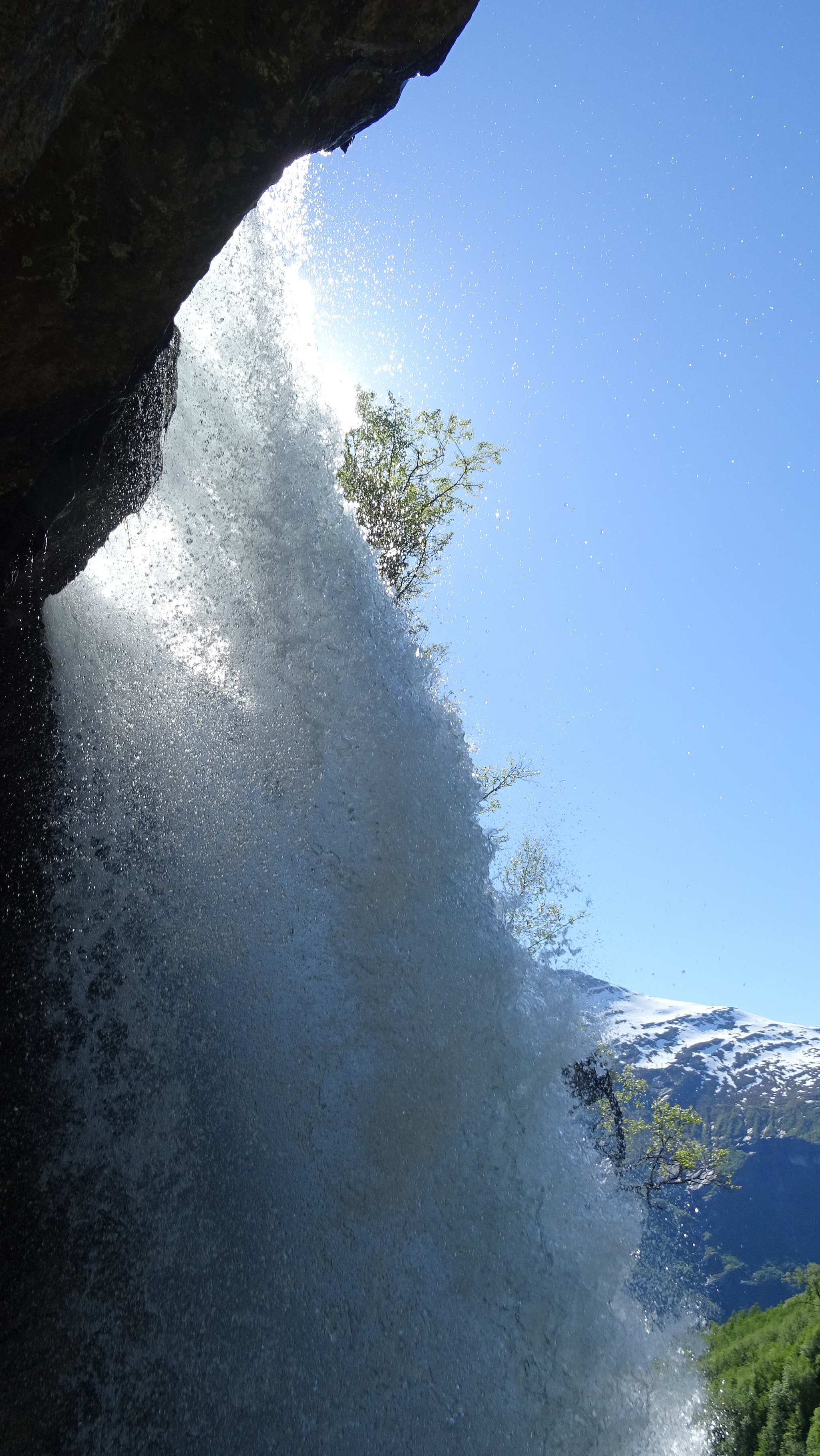 Sony DSC-QX30 sample photo. From behind a waterfall photography