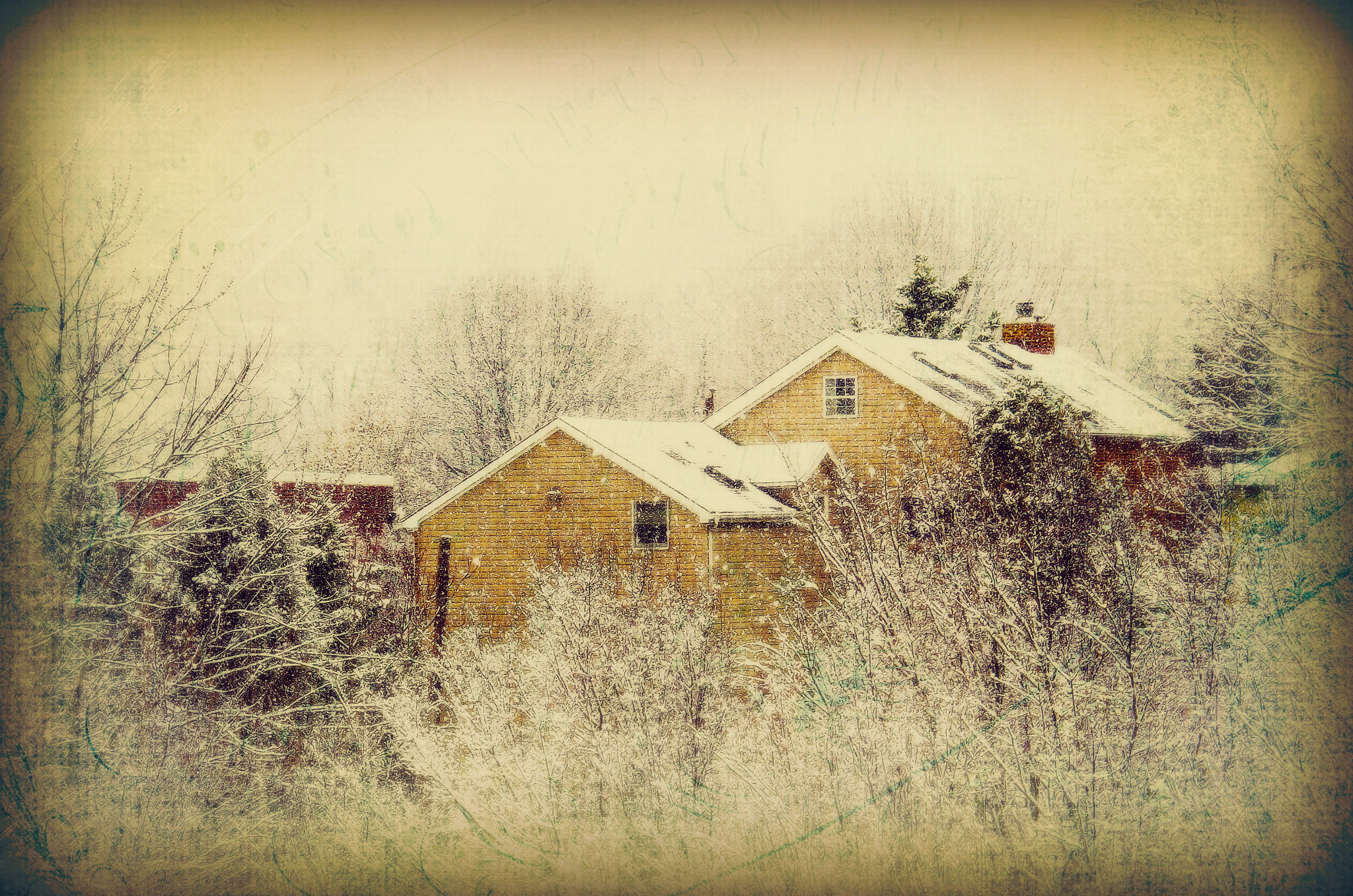 smc PENTAX-F 35-105mm F4-5.6 sample photo. Snow on rooftops photography